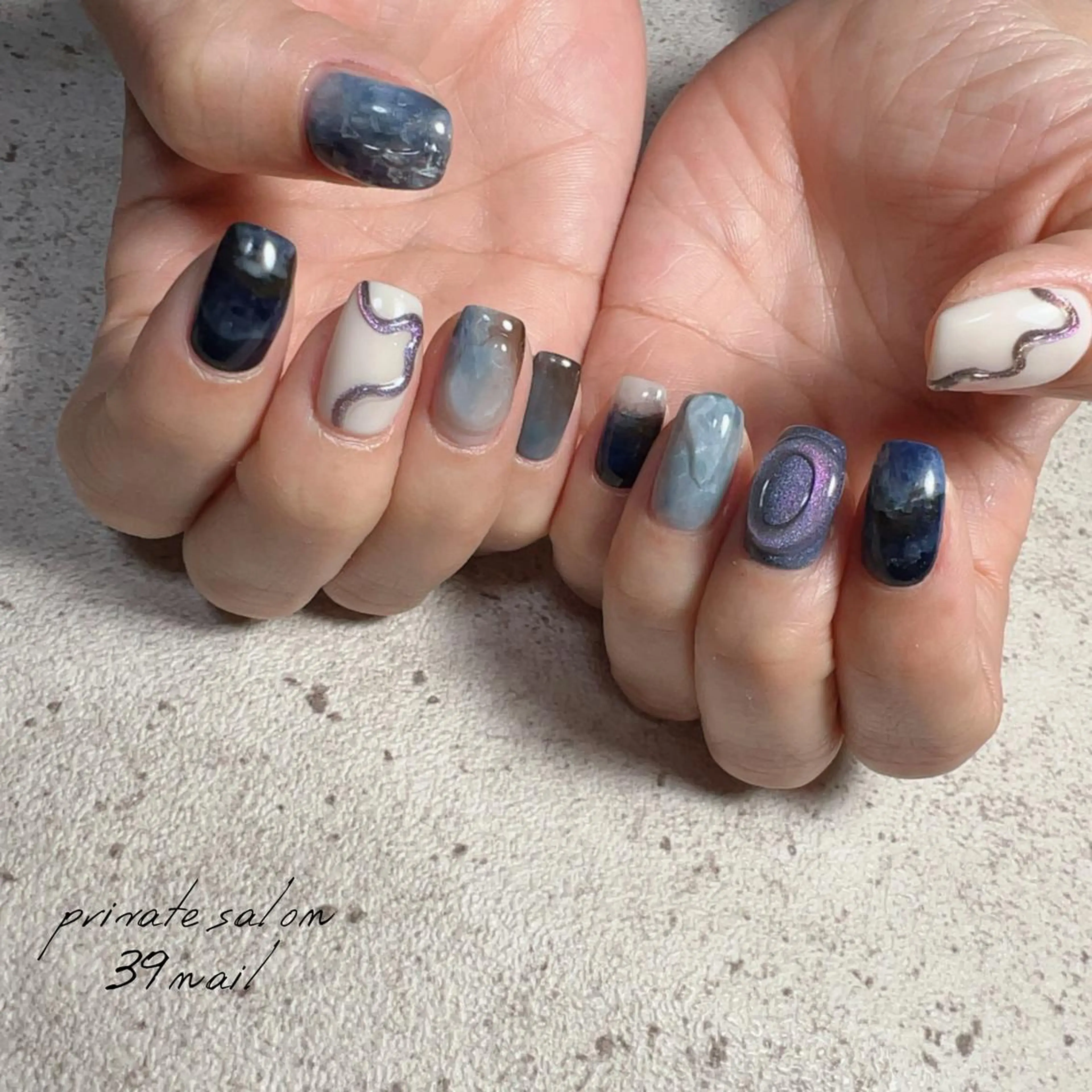 ミディアム ネイル ハンドネイル 京橋 【39nail】のネイルデザイン