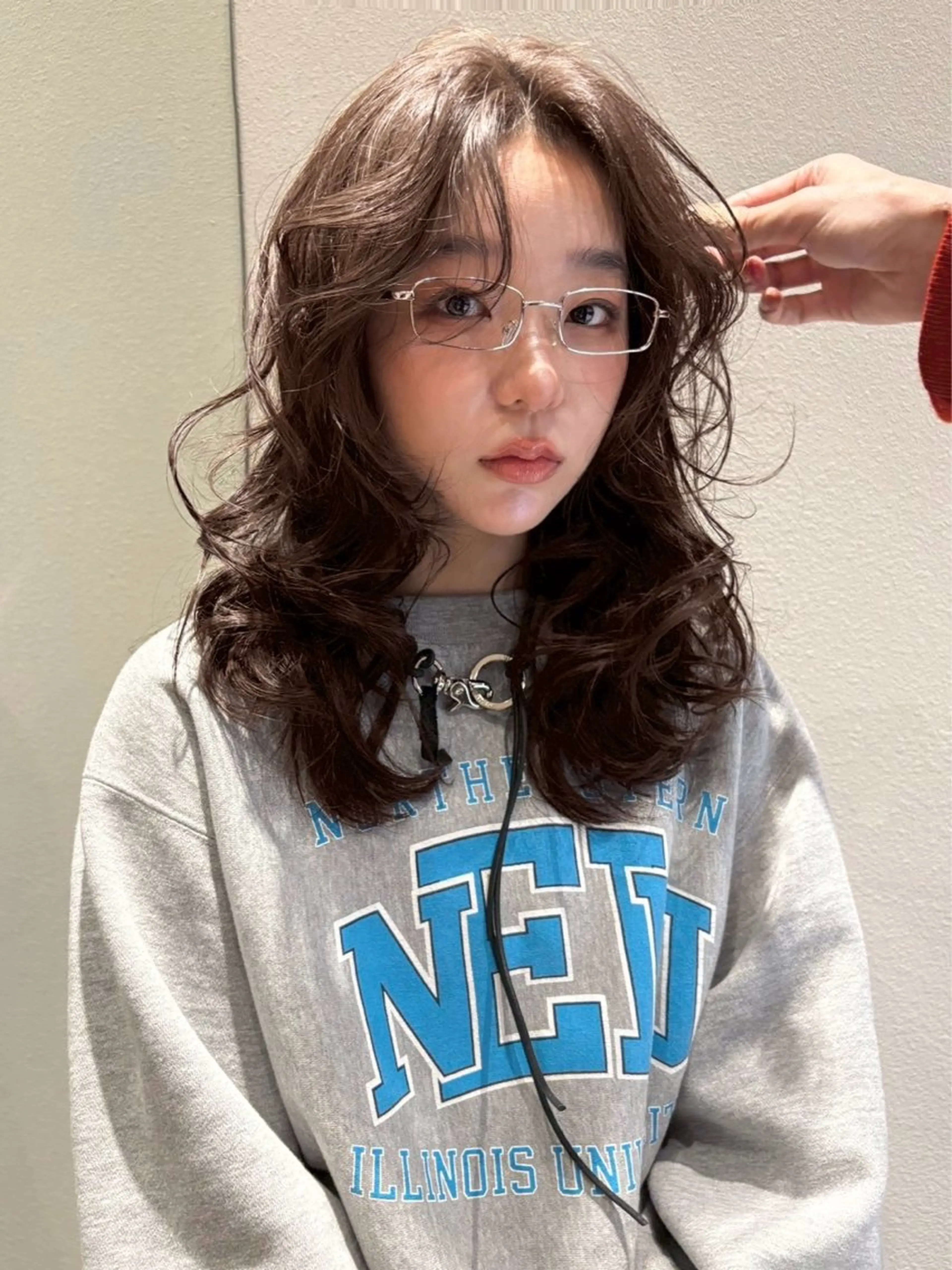 セミロング カット ヘアカラー パーマ 🩵縮毛矯正・ボブ 岩原朋也🩵のヘアスタイル