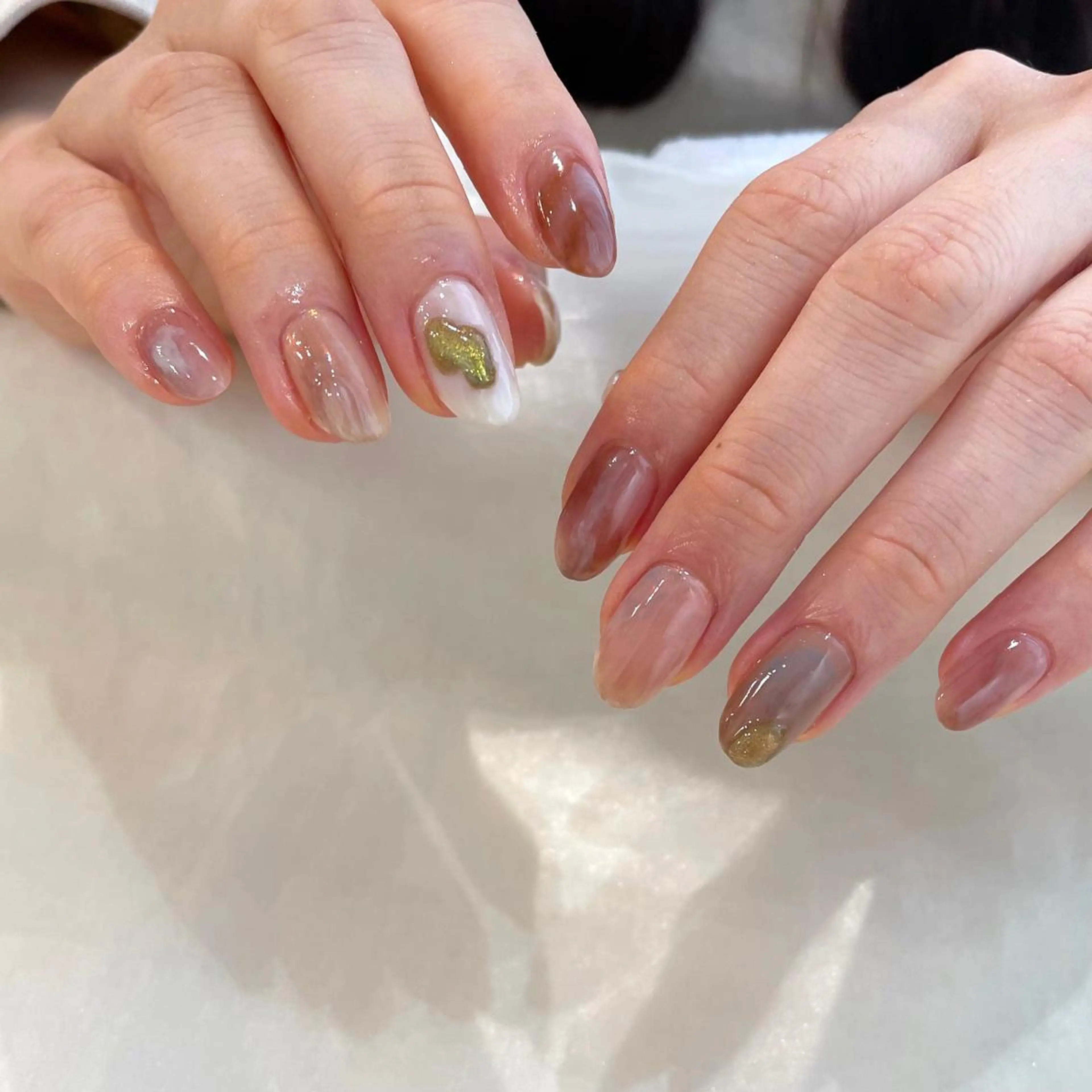 ロング ネイル ハンドネイル 新井 ひなののネイルデザイン