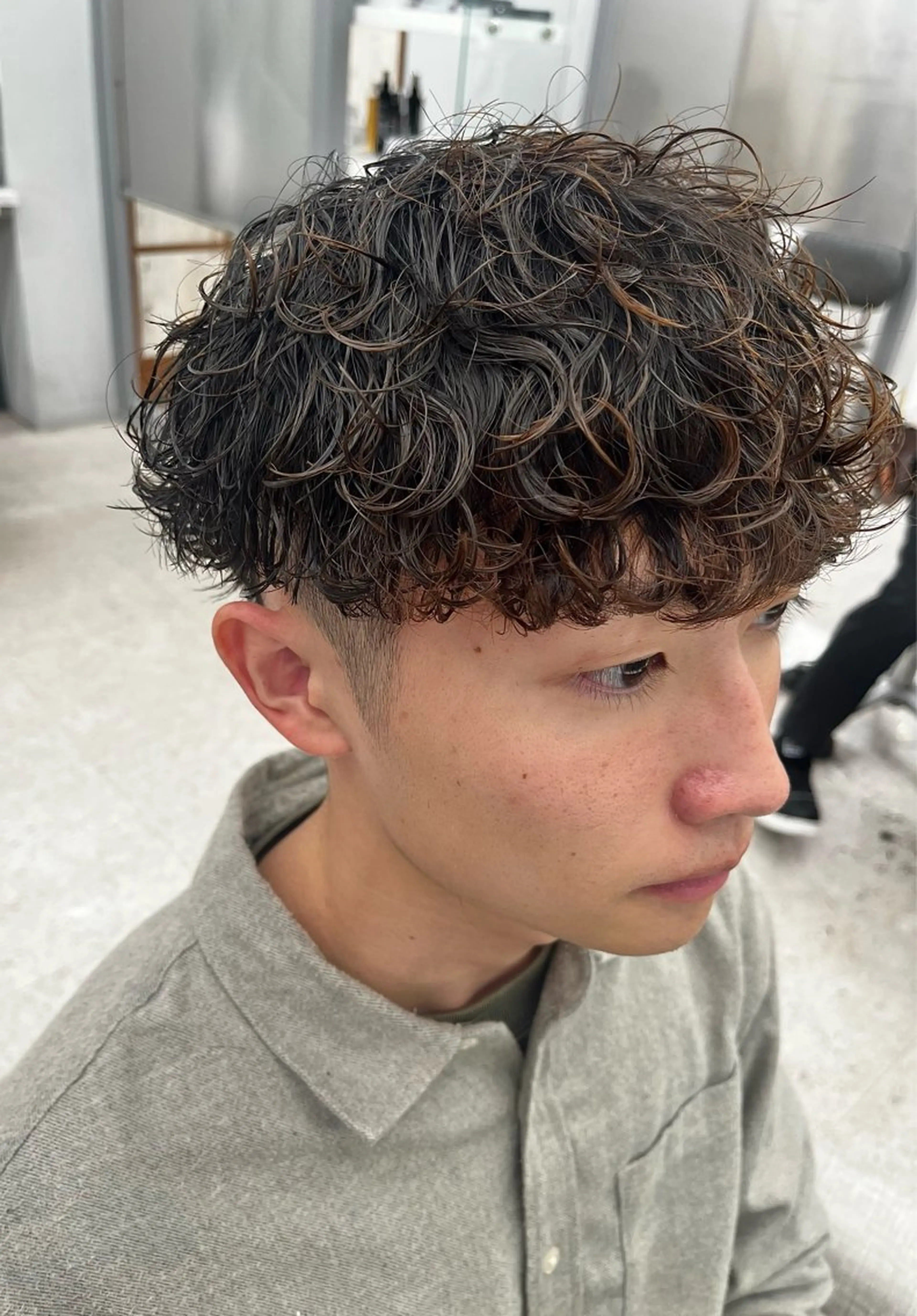 パーマ メンズ メンズパーマ 波巻きパーマ カット パーマ 🍐シャドウパーマ メンズ特化/守岡🍐のヘアスタイル
