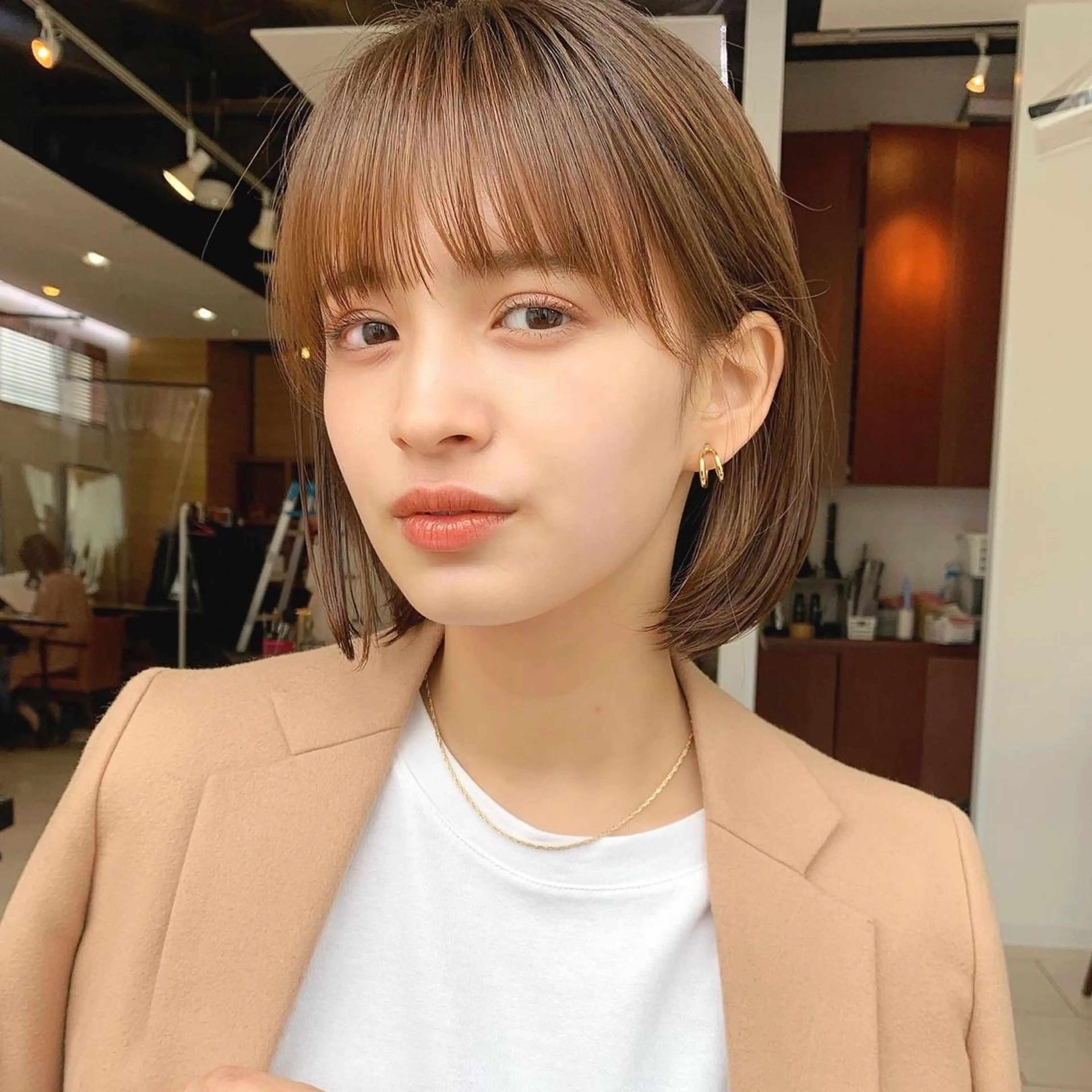 ミディアム カラー カット トリートメント 🌱小顔ヘア/ボブ ミディアム/双葉🌱のヘアスタイル