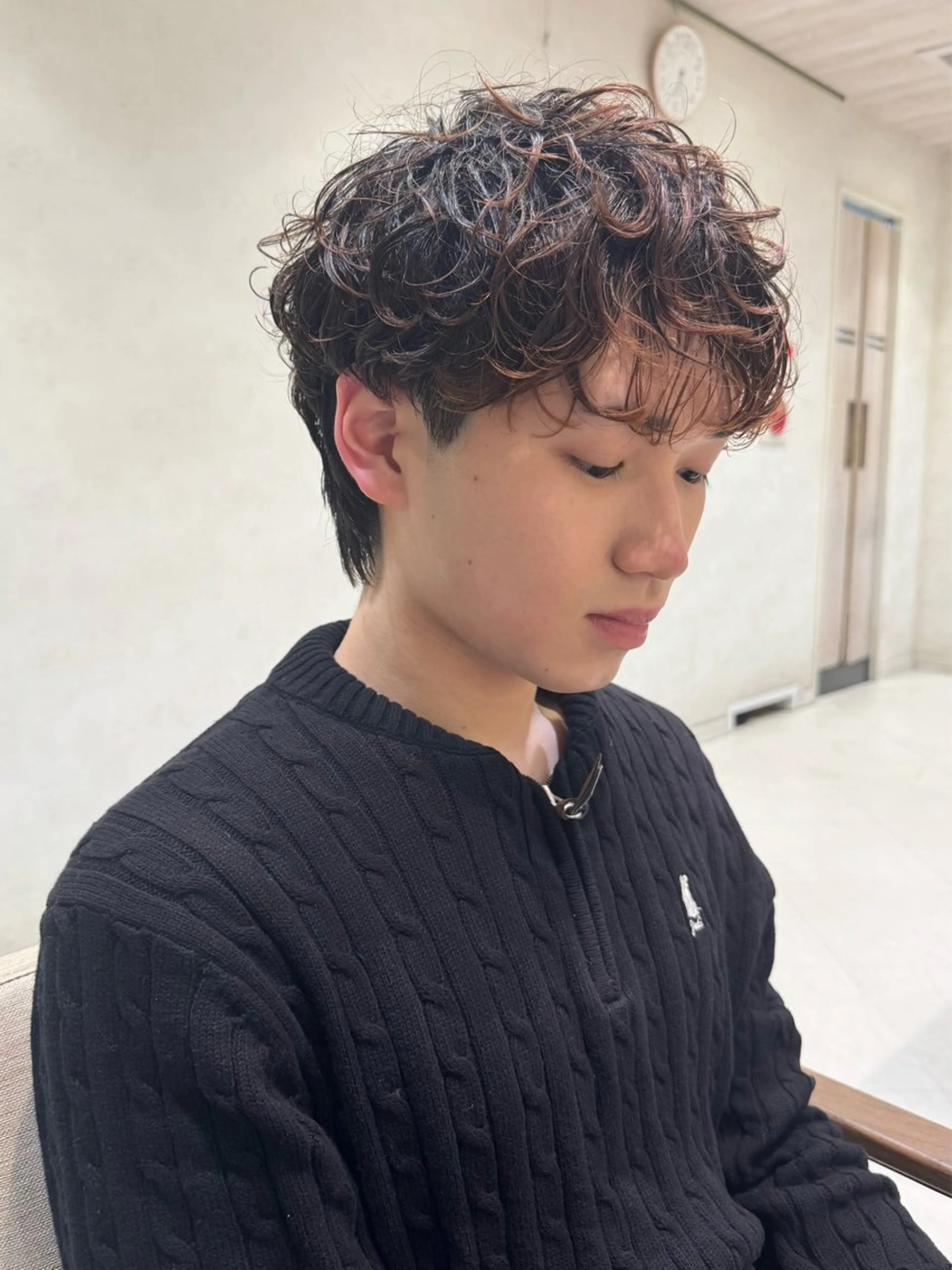 ショート パーマ メンズ カット パーマ フェザー/ニュアンス パーマ/ryutoのヘアスタイル