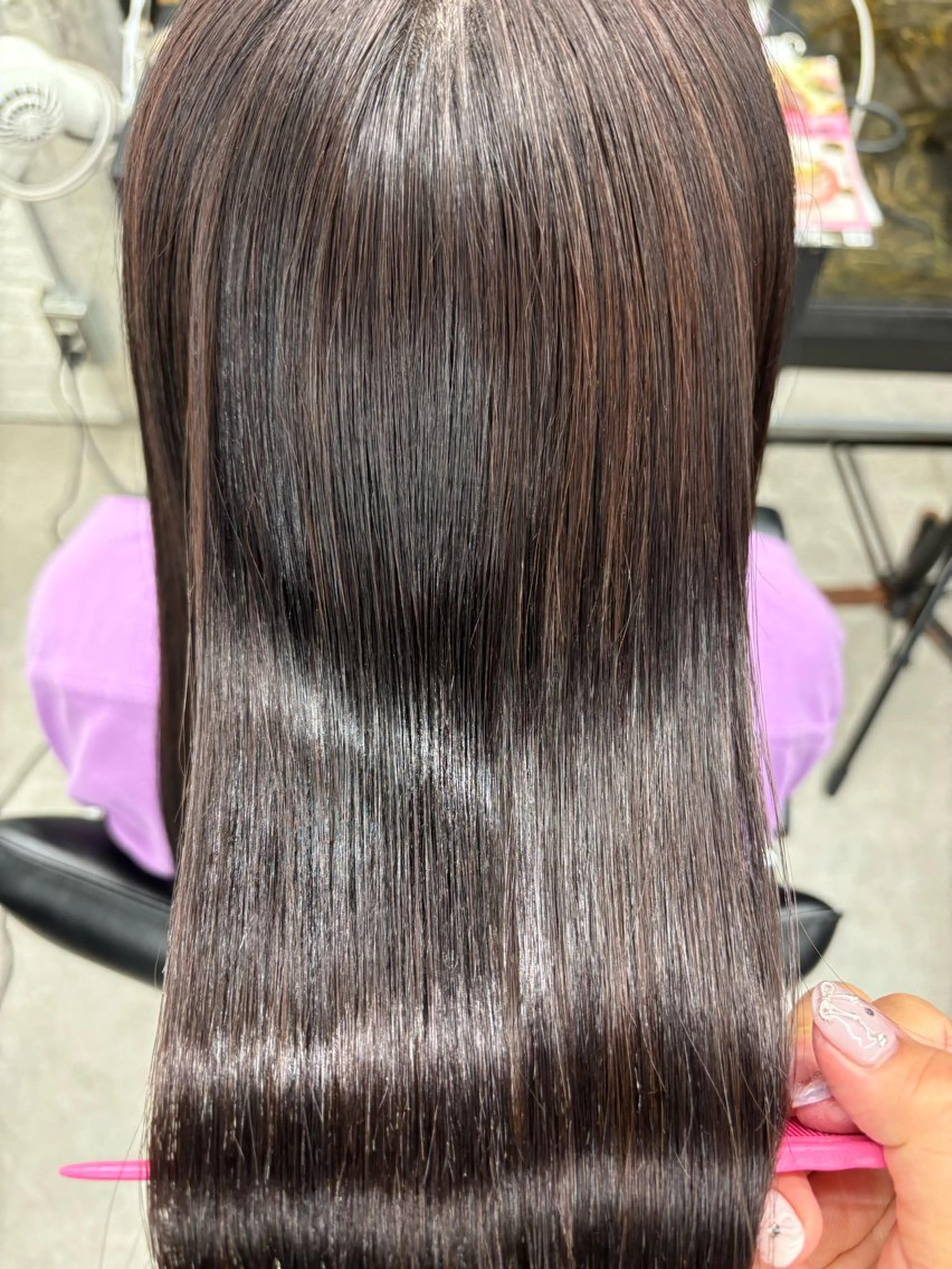 ロング 顔周りカット 伸ばしかけ 髪質改善 韓国風ヘア 縮毛矯正 巻ける縮毛矯正🌸 勝倉　麗のヘアスタイル