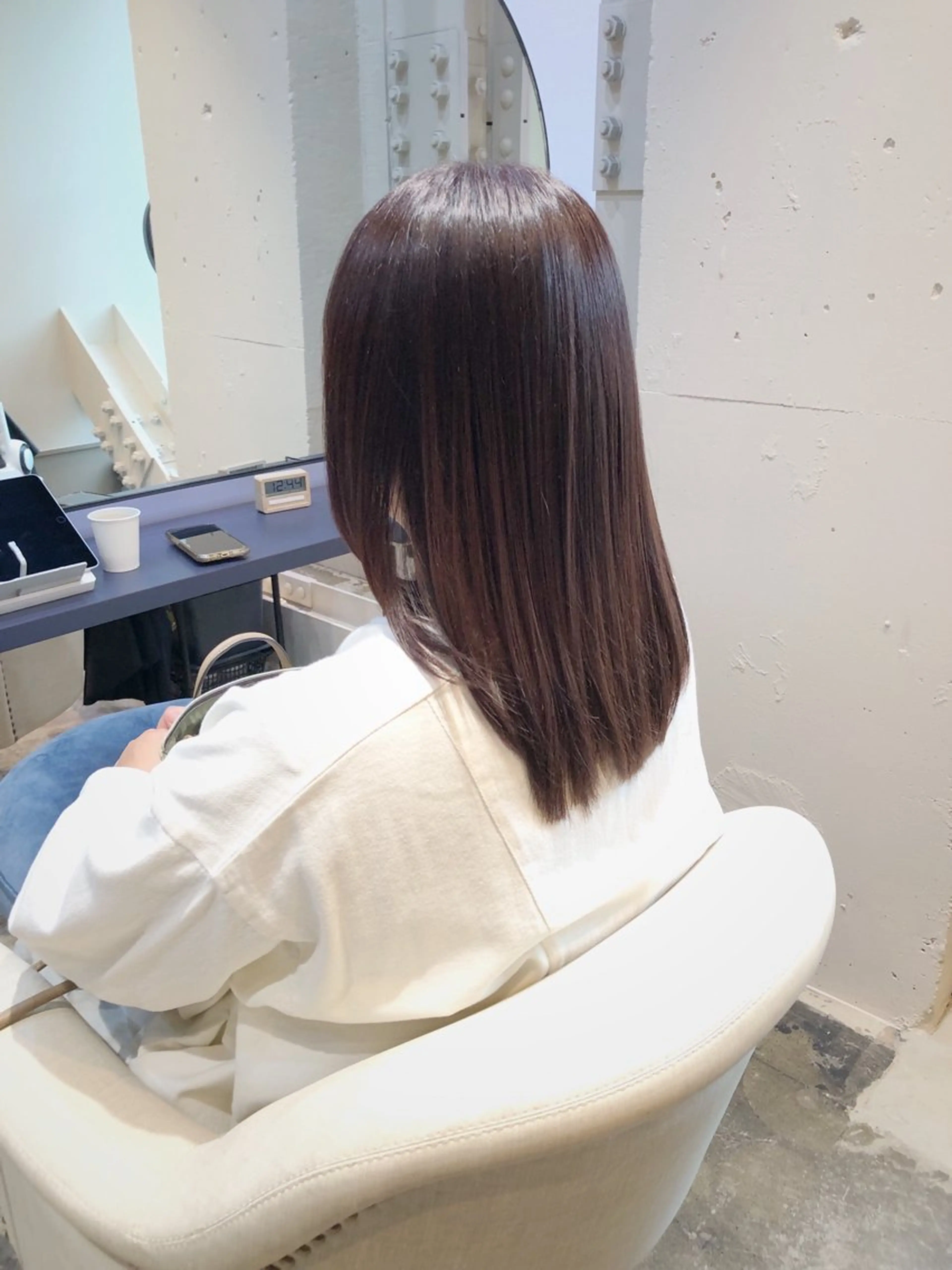 セミロング 髪質改善 カット ヘアカラー トリートメント ヘッドスパ 所渉/韓国レイヤー /ウルフカットのヘアスタイル