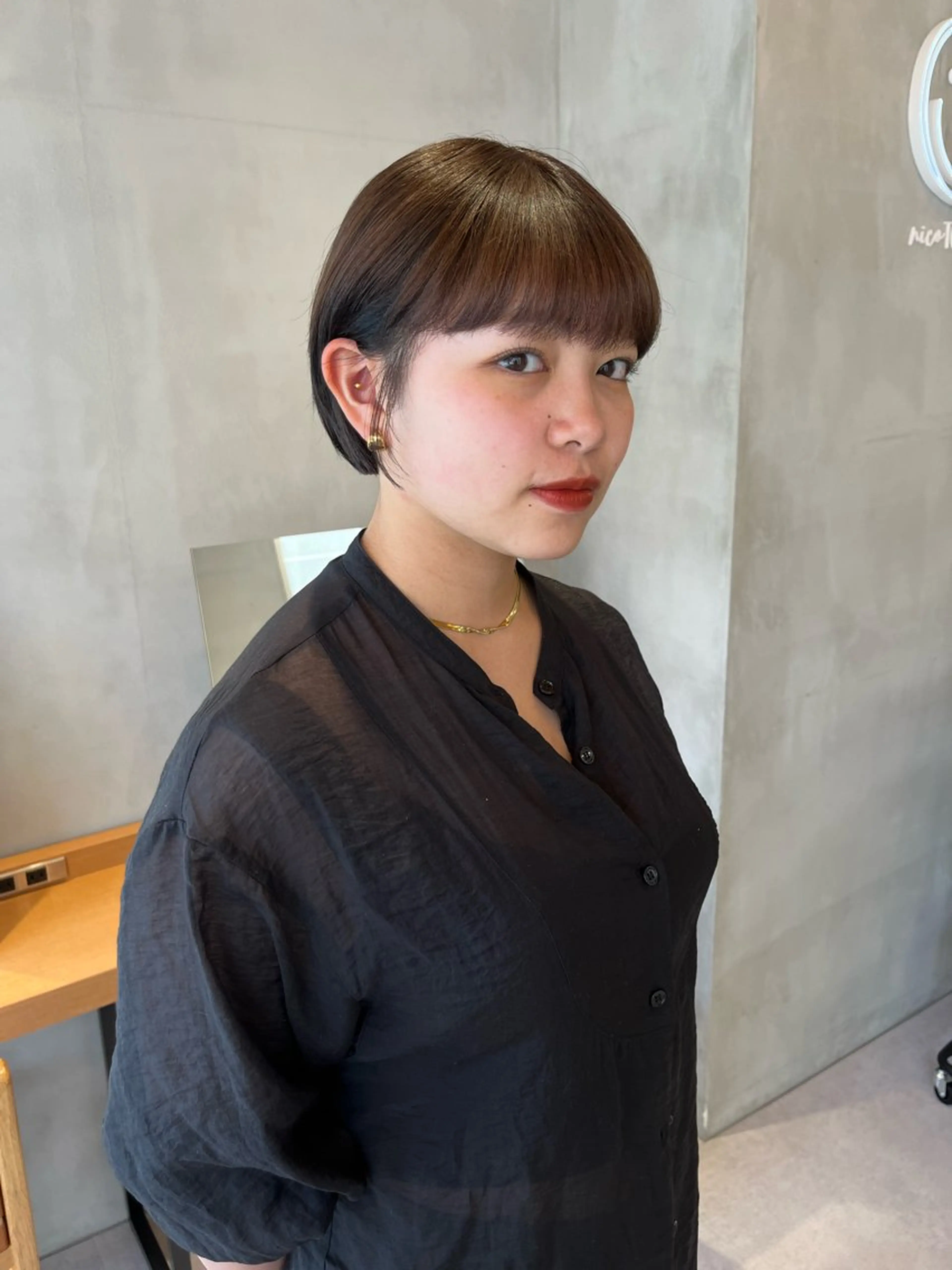 ミディアム カラー 韓国ボブ&顔まわり レイヤー♡TOMOEのヘアスタイル