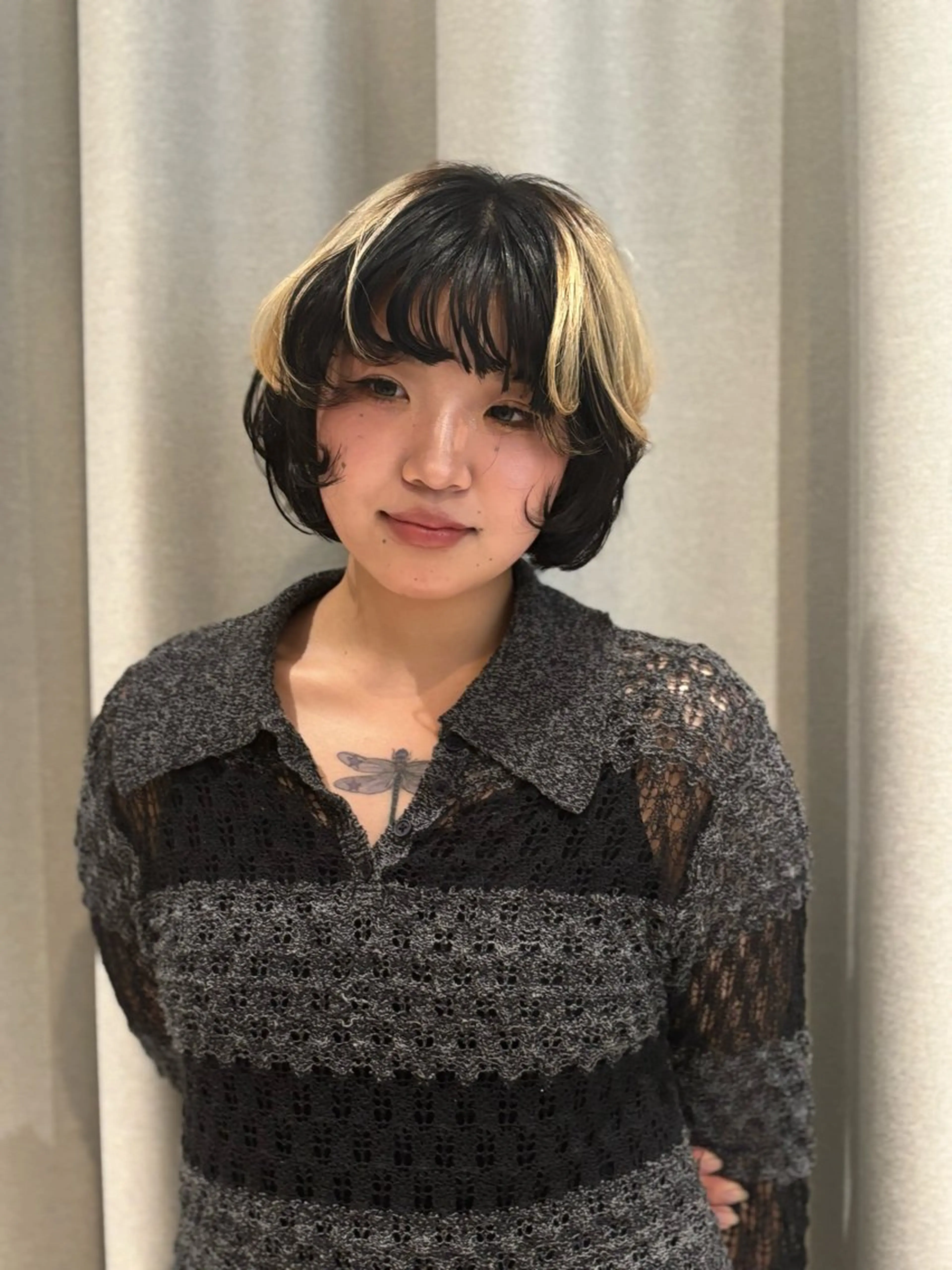 ショート カラー デザインカラー ボブ 透明感カラーと映画 美容師/yujiのヘアスタイル