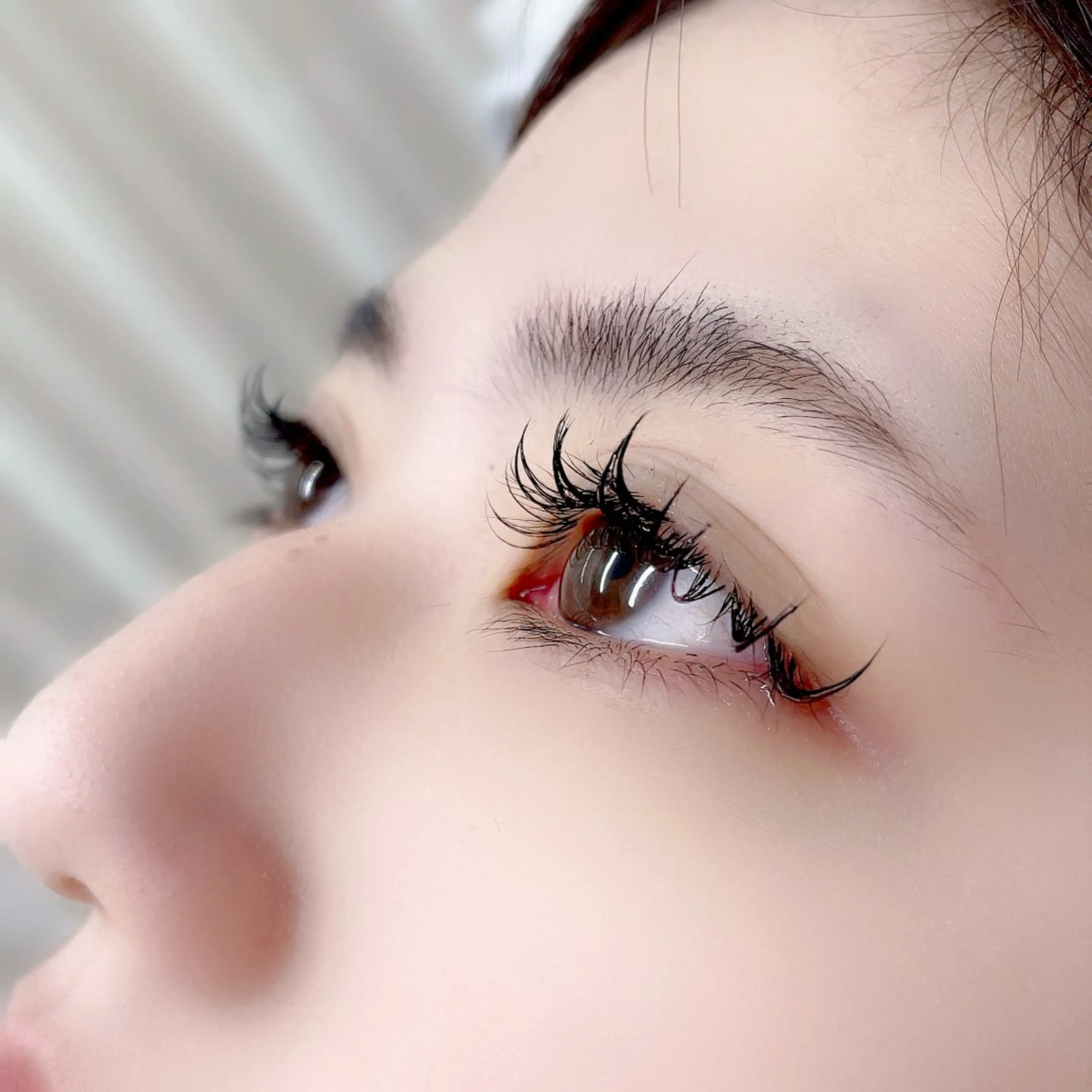 マツエク・マツパ 束感まつ毛 フラットラッシュ パリジェンヌラッシュリフト 一重×まつ毛パーマ Morganite 🦋 ÿui 🦋のマツエク・マツパデザイン