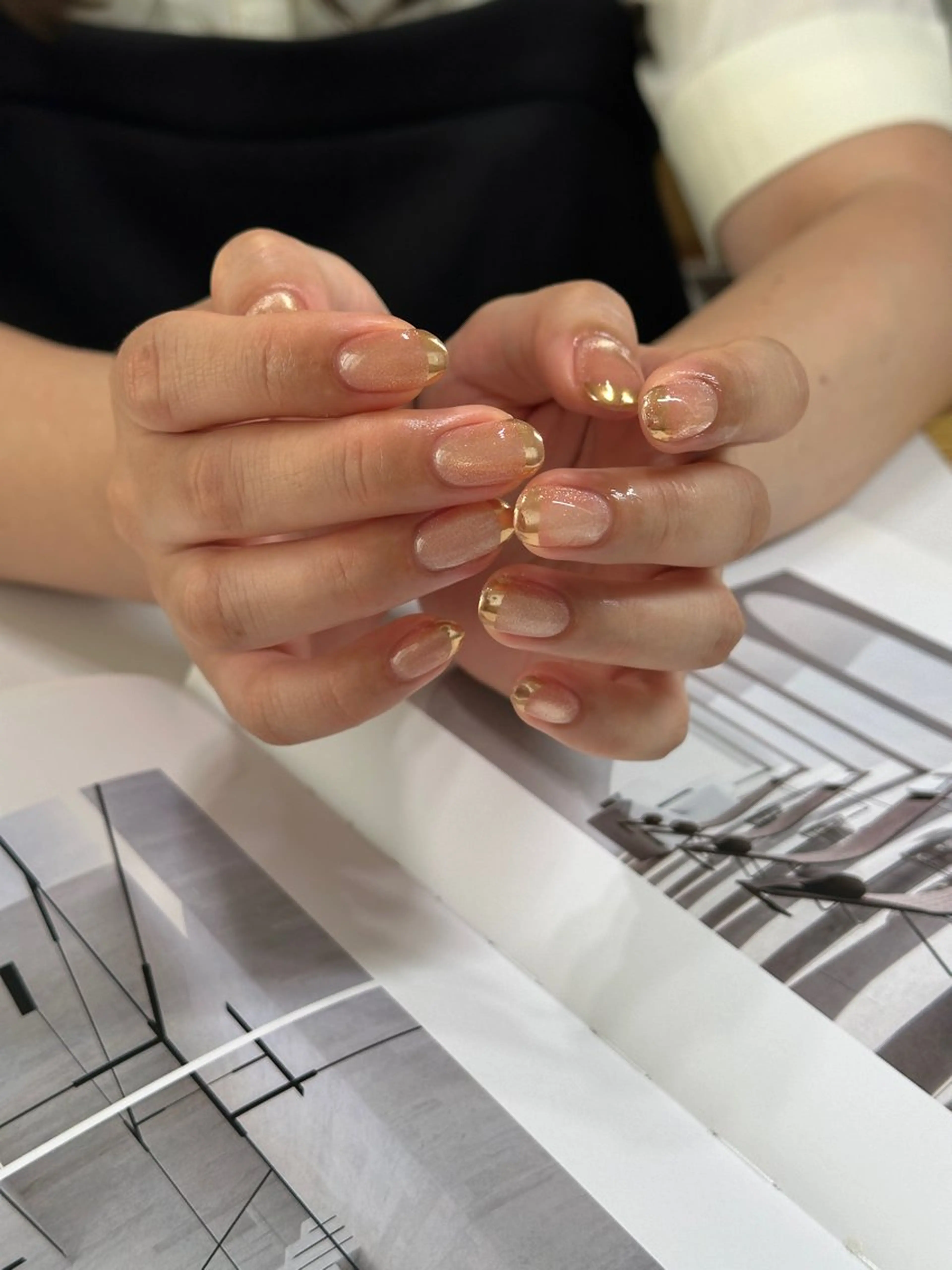 ネイル フレンチネイル ミラーネイル ハンドネイル cyaan所属・nail salon Cyaanのネイルデザイン