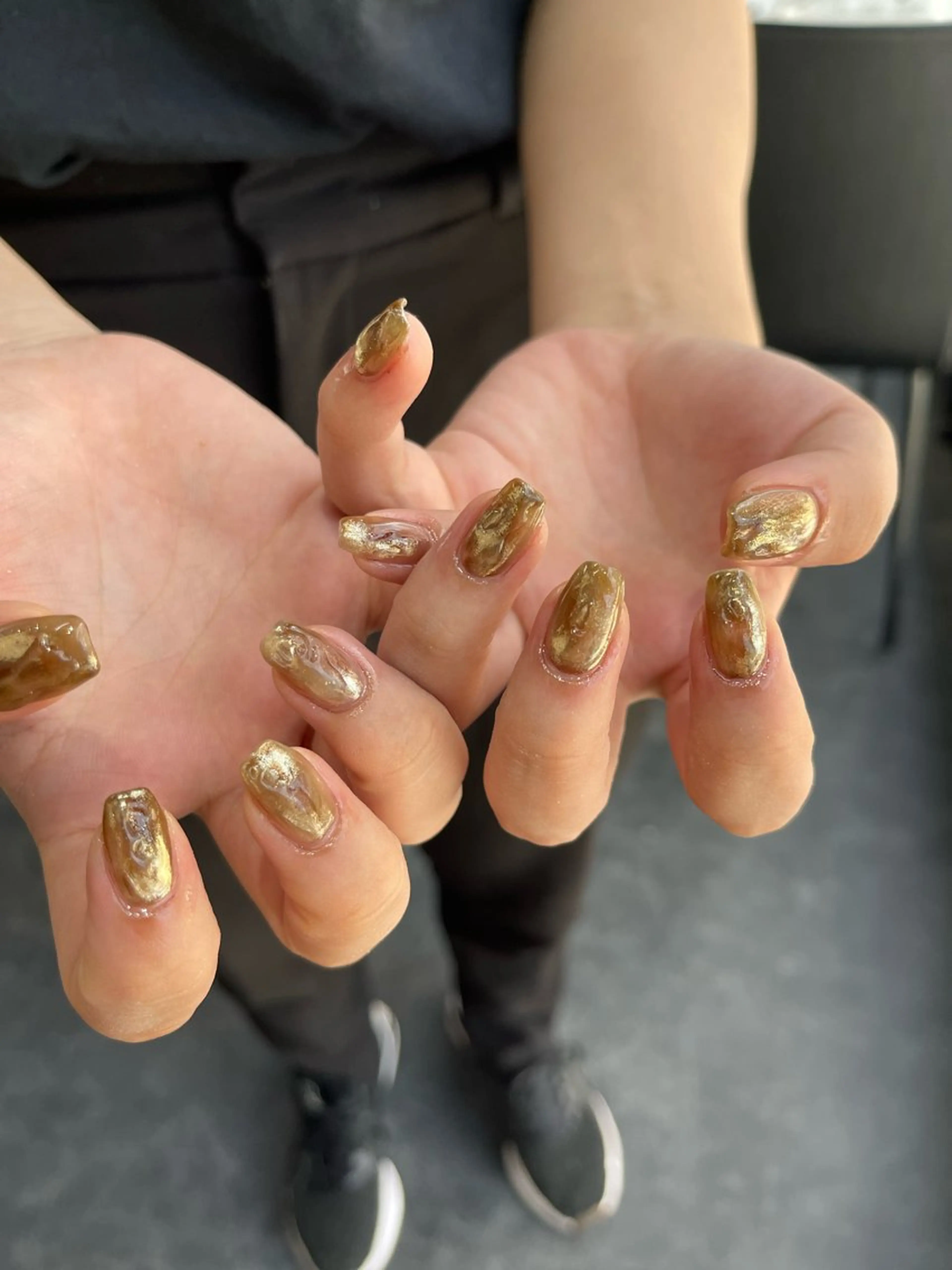 ネイル フレンチネイル マグネットネイル ニュアンスネイル ワンカラーネイル ハンドネイル GRANDE大須 Cecil💜のネイルデザイン