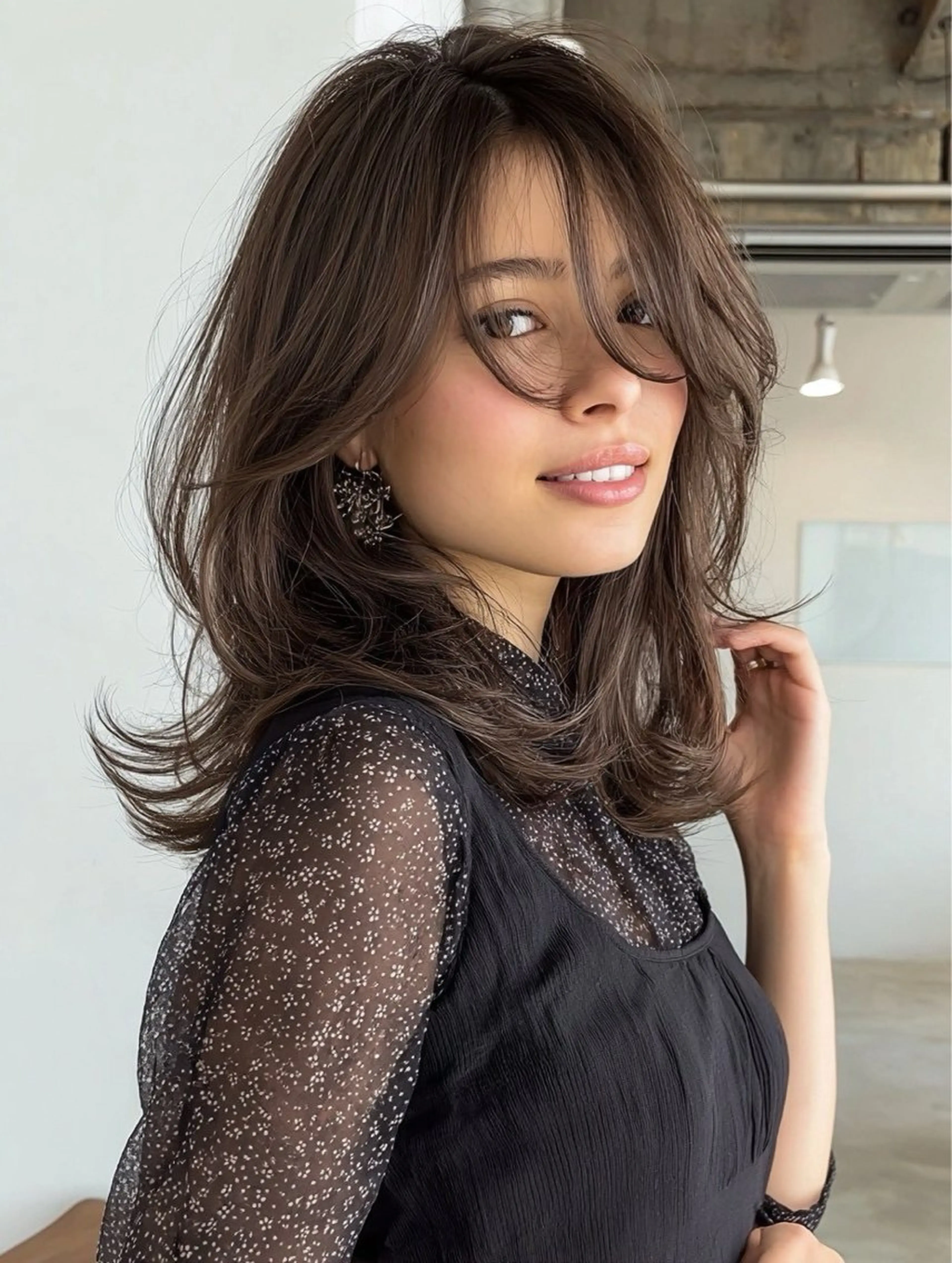 セミロング カラー カット ヘアカラー トリートメント 似合わせ美髪ヘア✨ 天王寺．阿倍野🌈のヘアスタイル