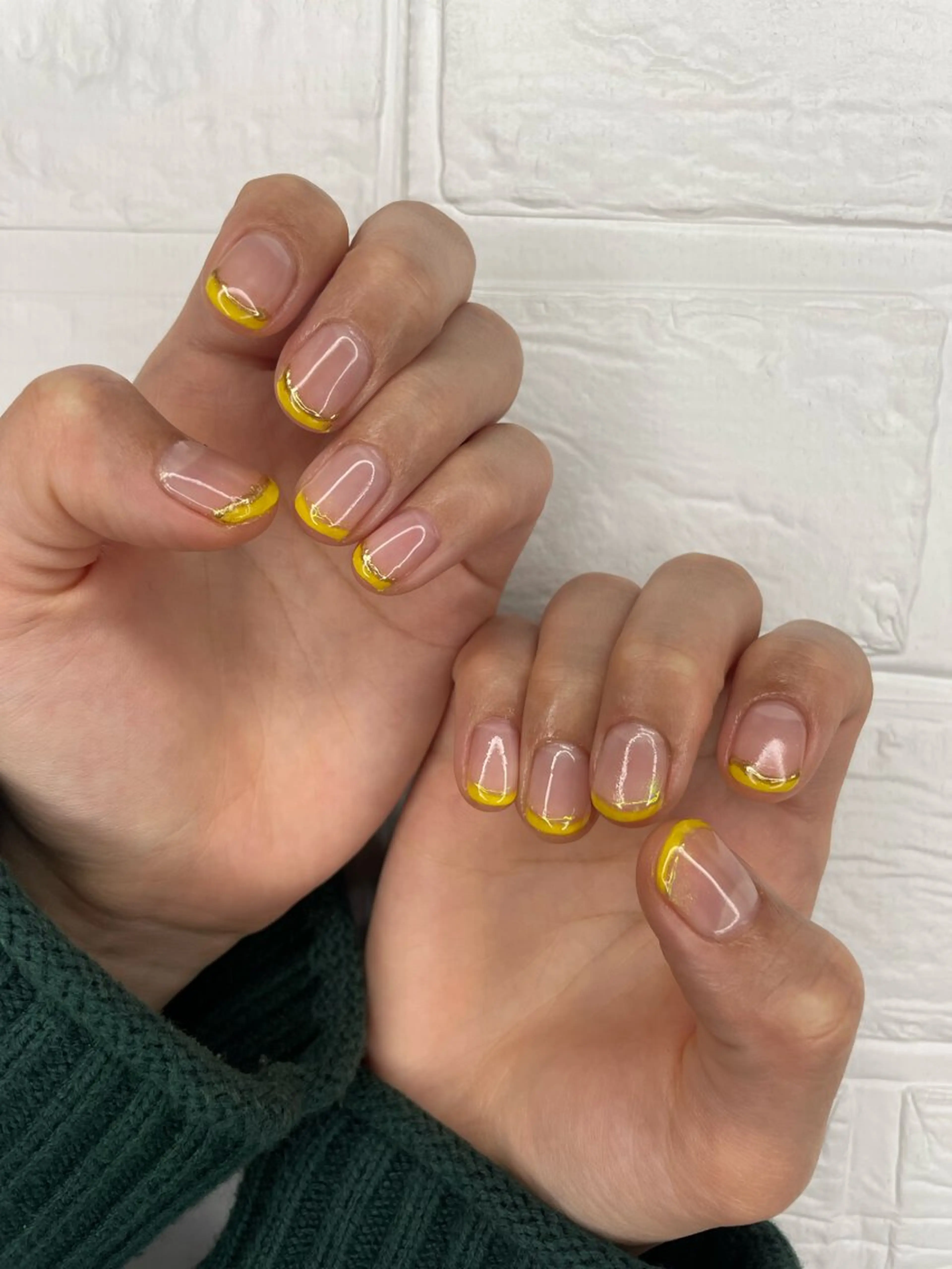 ネイル クリアネイル フレンチネイル 黄色 laviebelle norikoのネイルデザイン