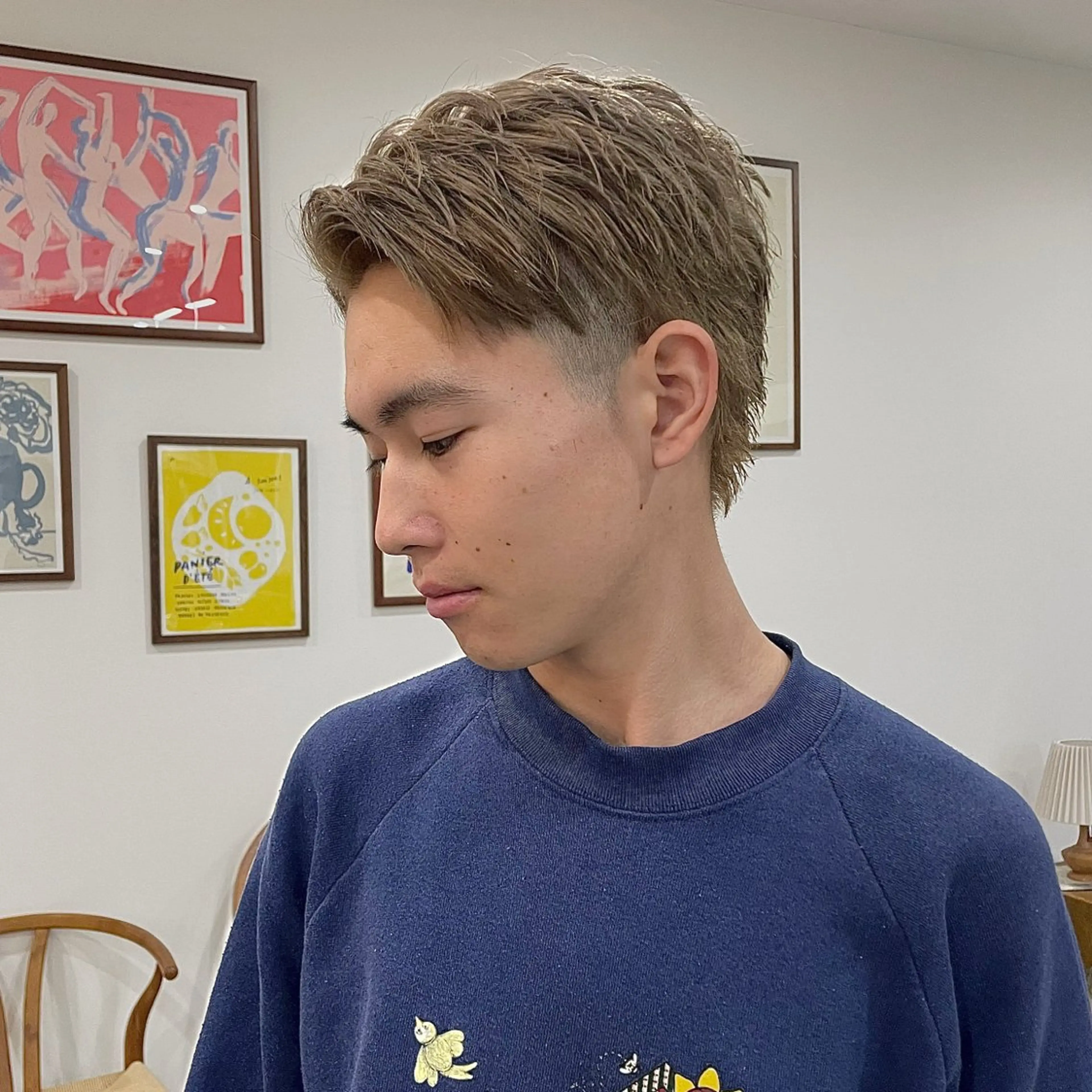 ショート カラー メンズ メンズブリーチ メンズショート ベージュカラー ブリーチ ショートヘア Life is…所属・鈴木 七海のヘアスタイル