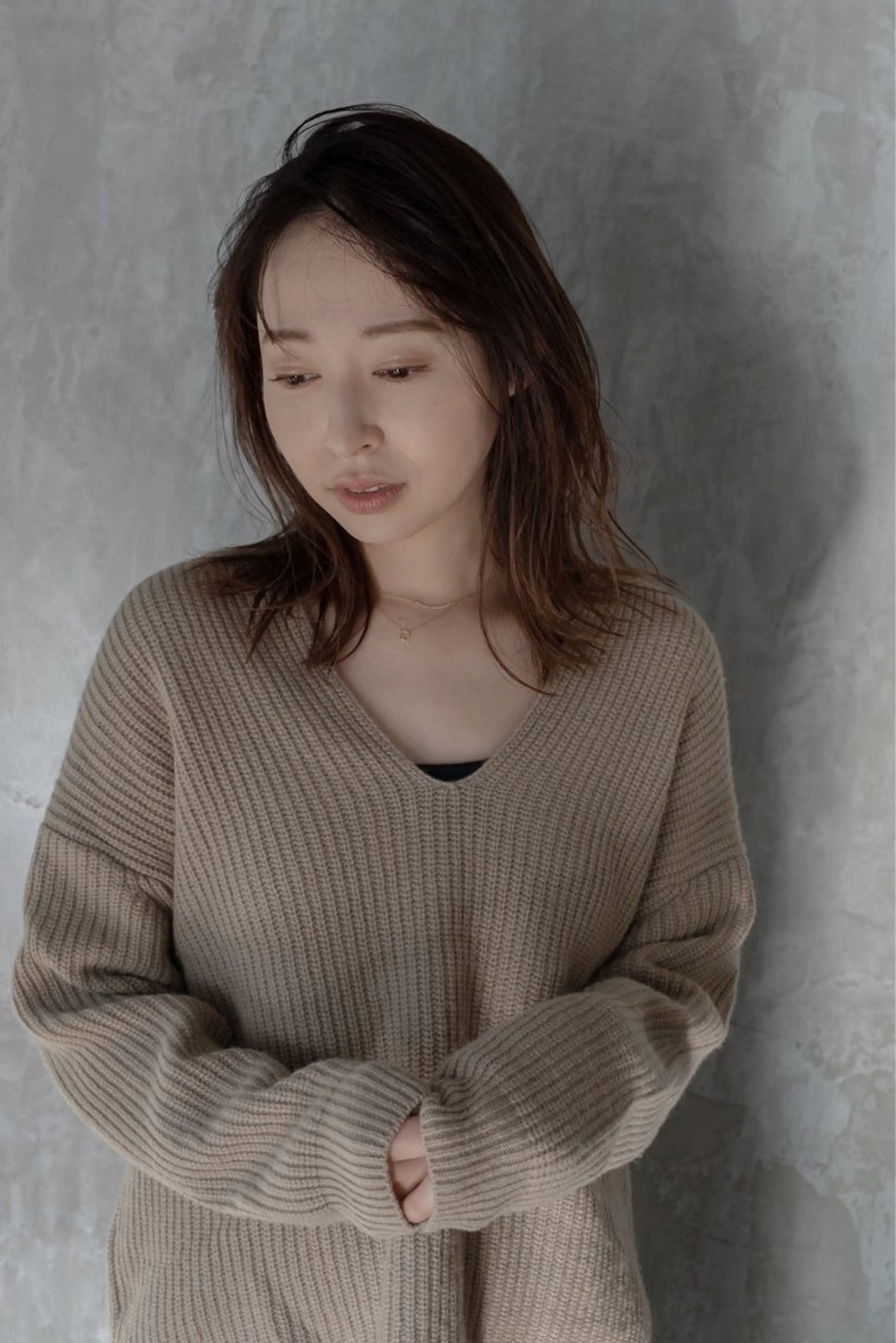 セミロング カラー カット ヘアカラー トリートメント 落合 妙佳のヘアスタイル