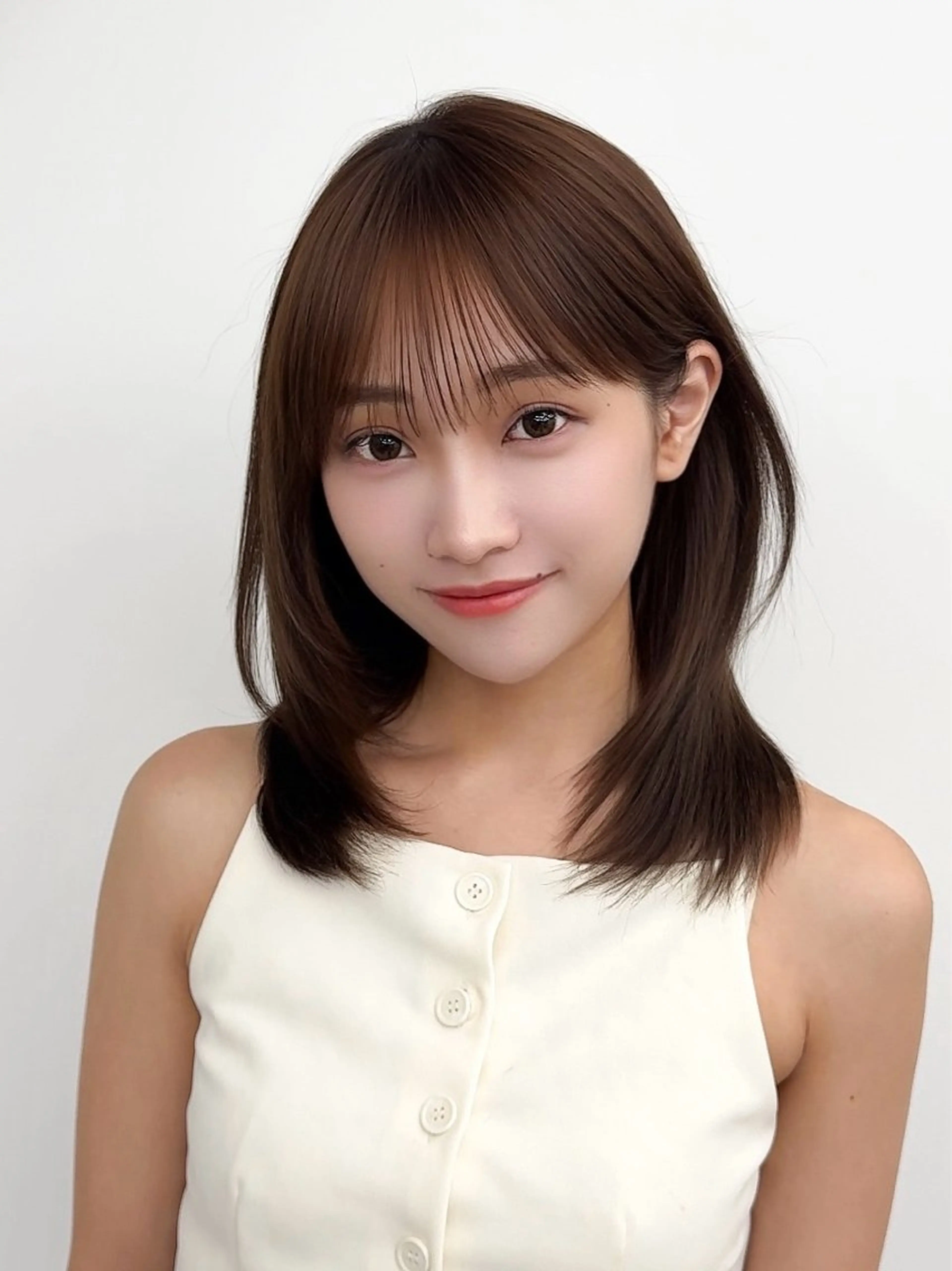 ミディアム カラー ヘアアレンジ 最小顔周り&レイヤー 特化/池袋/kokiのヘアスタイル