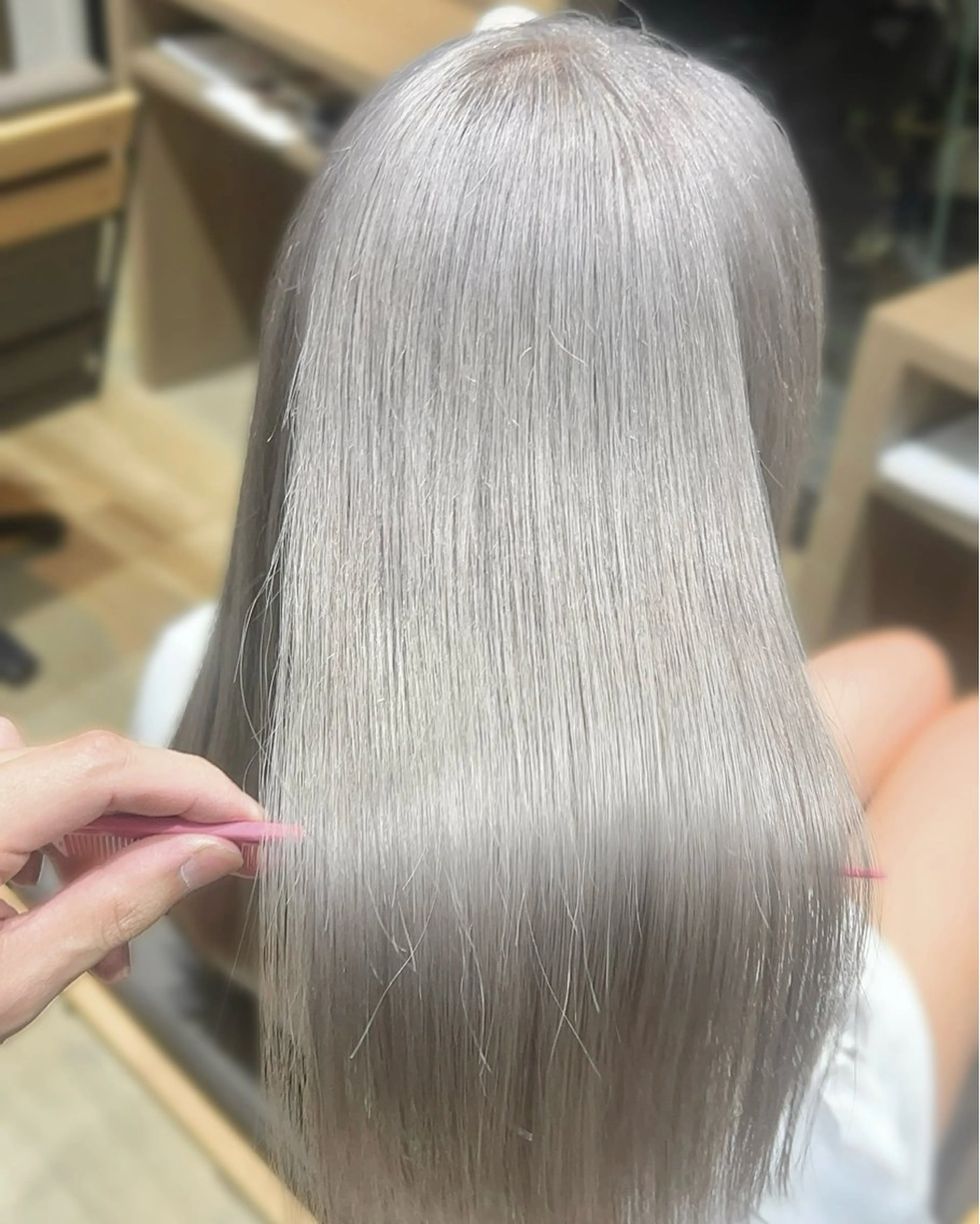 【口コミにご協力してくださる方へ】60%OFF! → ブリーチ矯正( ブリーチ毛だけど矯正を希望の方へ)の写真