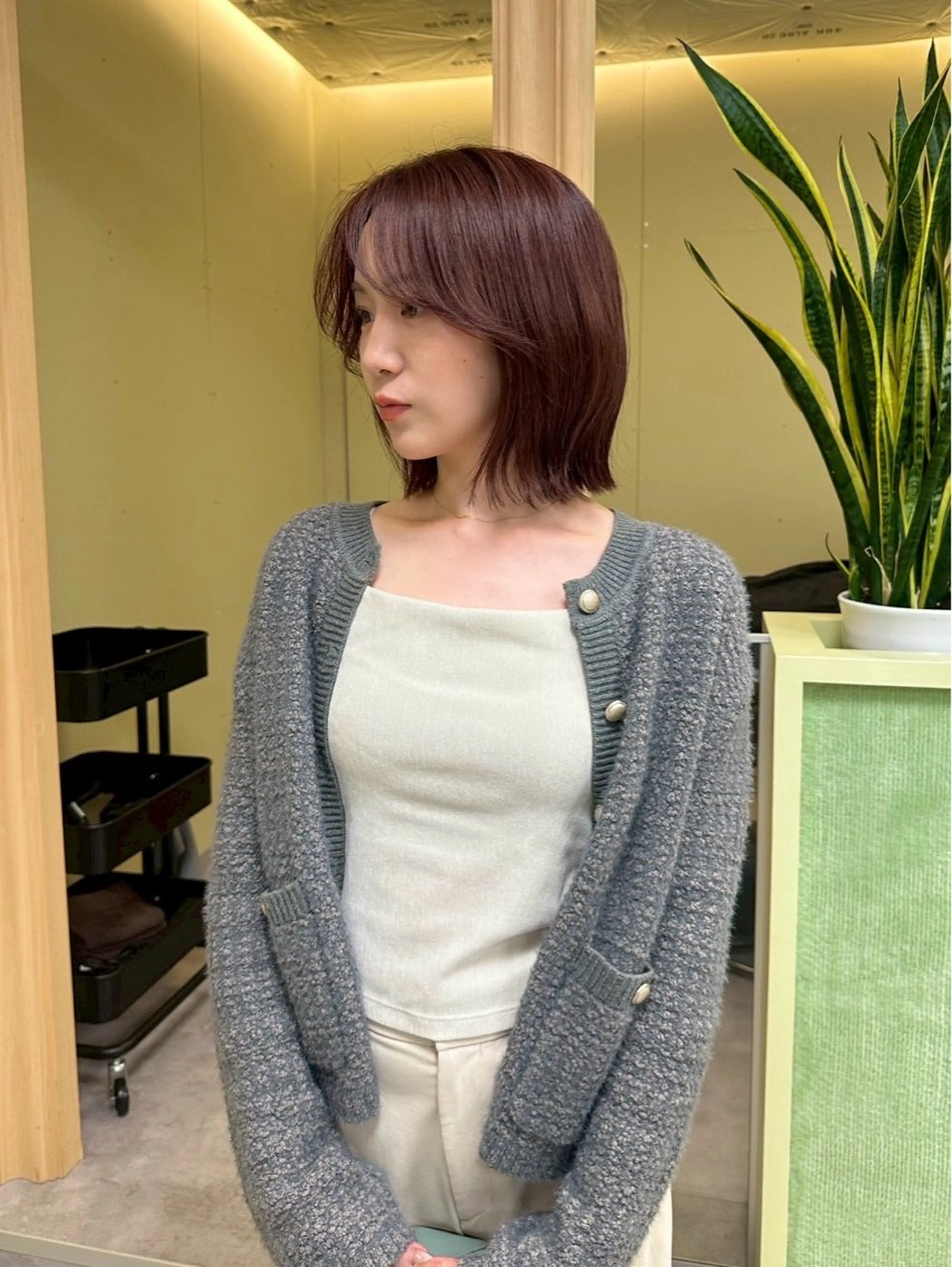 ショート 伶風/ボブ/ ヘーゼルベージュのヘアスタイル