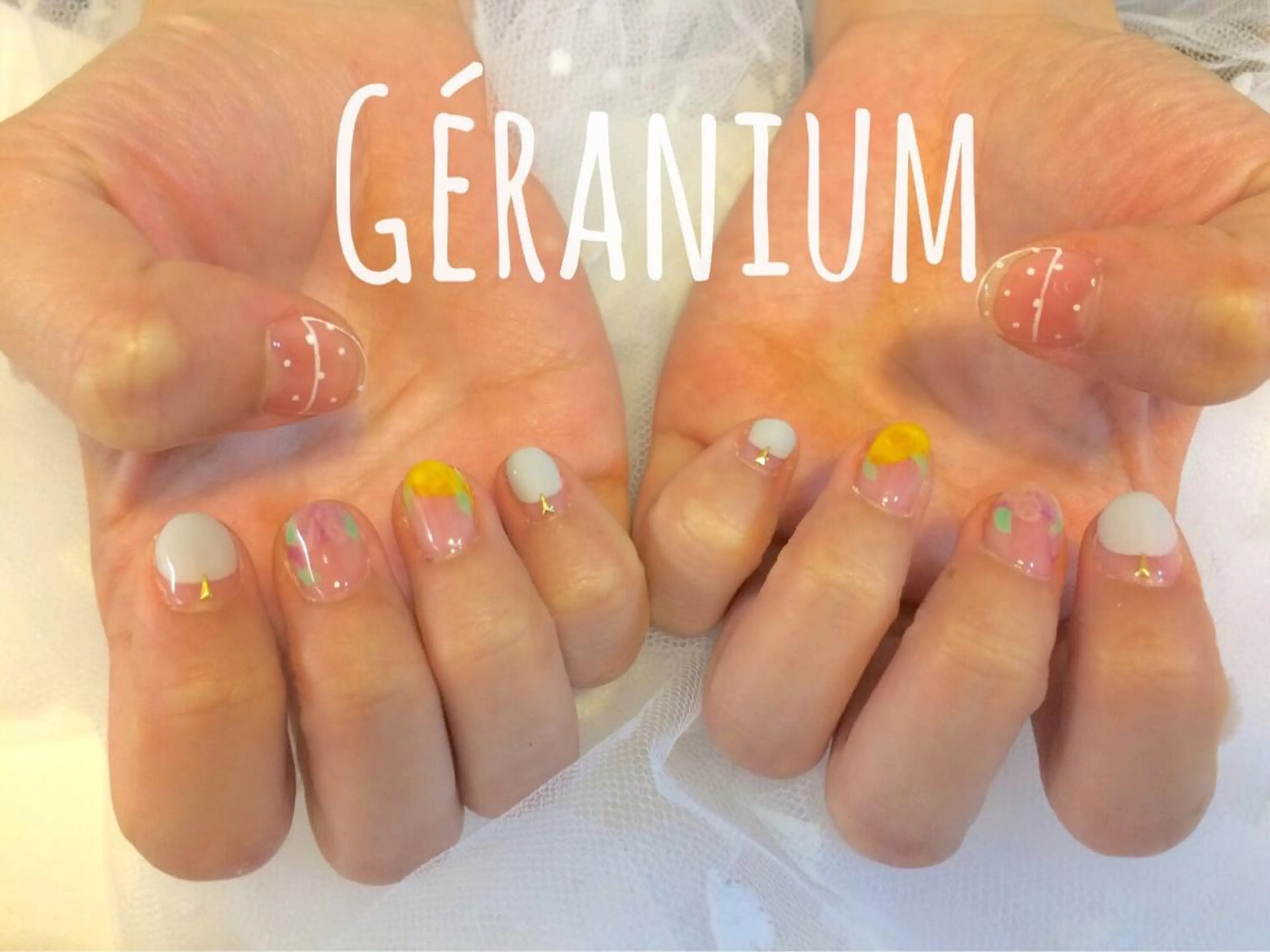 ネイル 春ネイル GéRanium Harukaのネイルデザイン