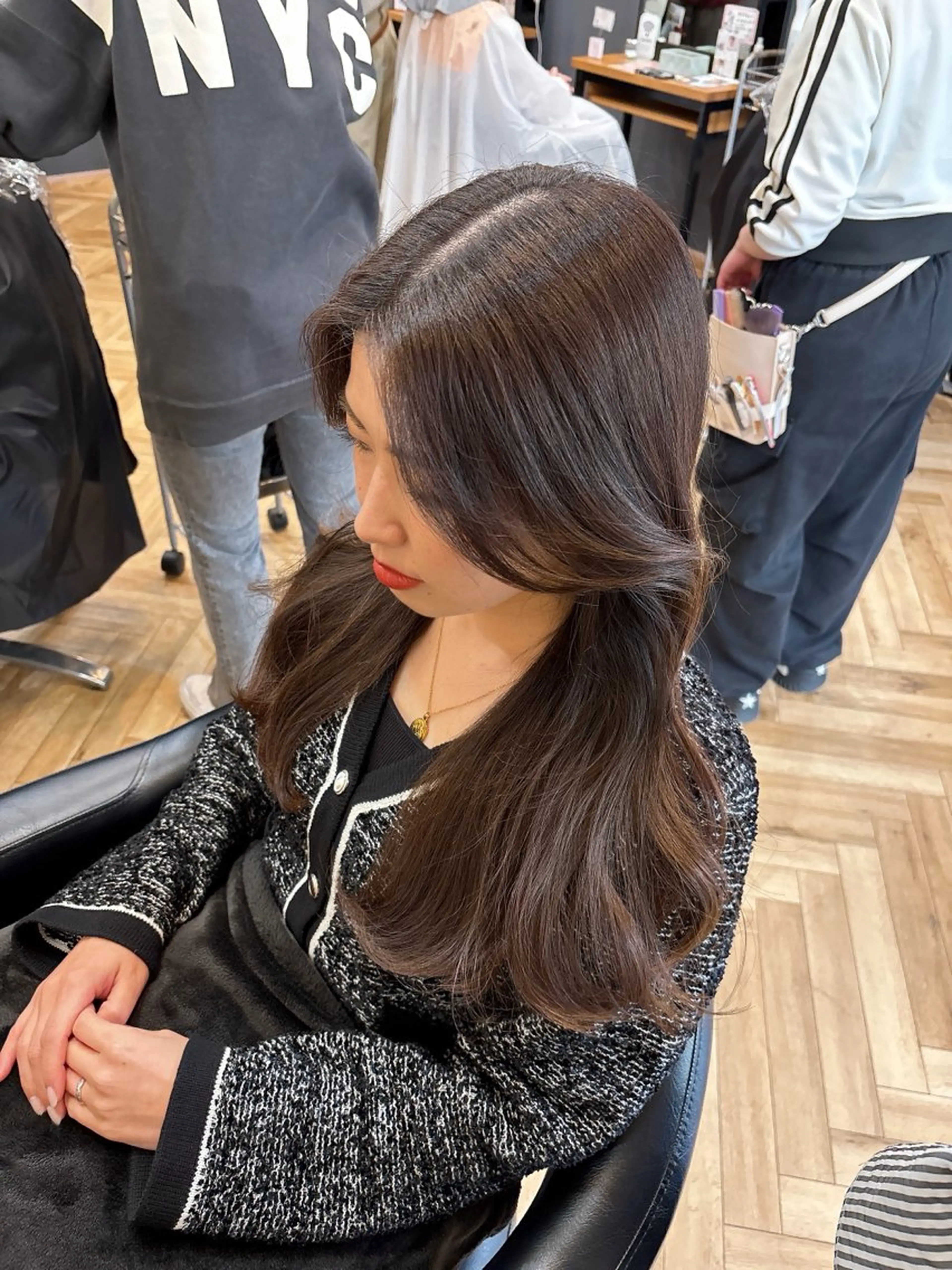 ロング カット ヘアカラー 韓国ヘア/レイヤー 🇰🇷/艶髪/長橋のヘアスタイル