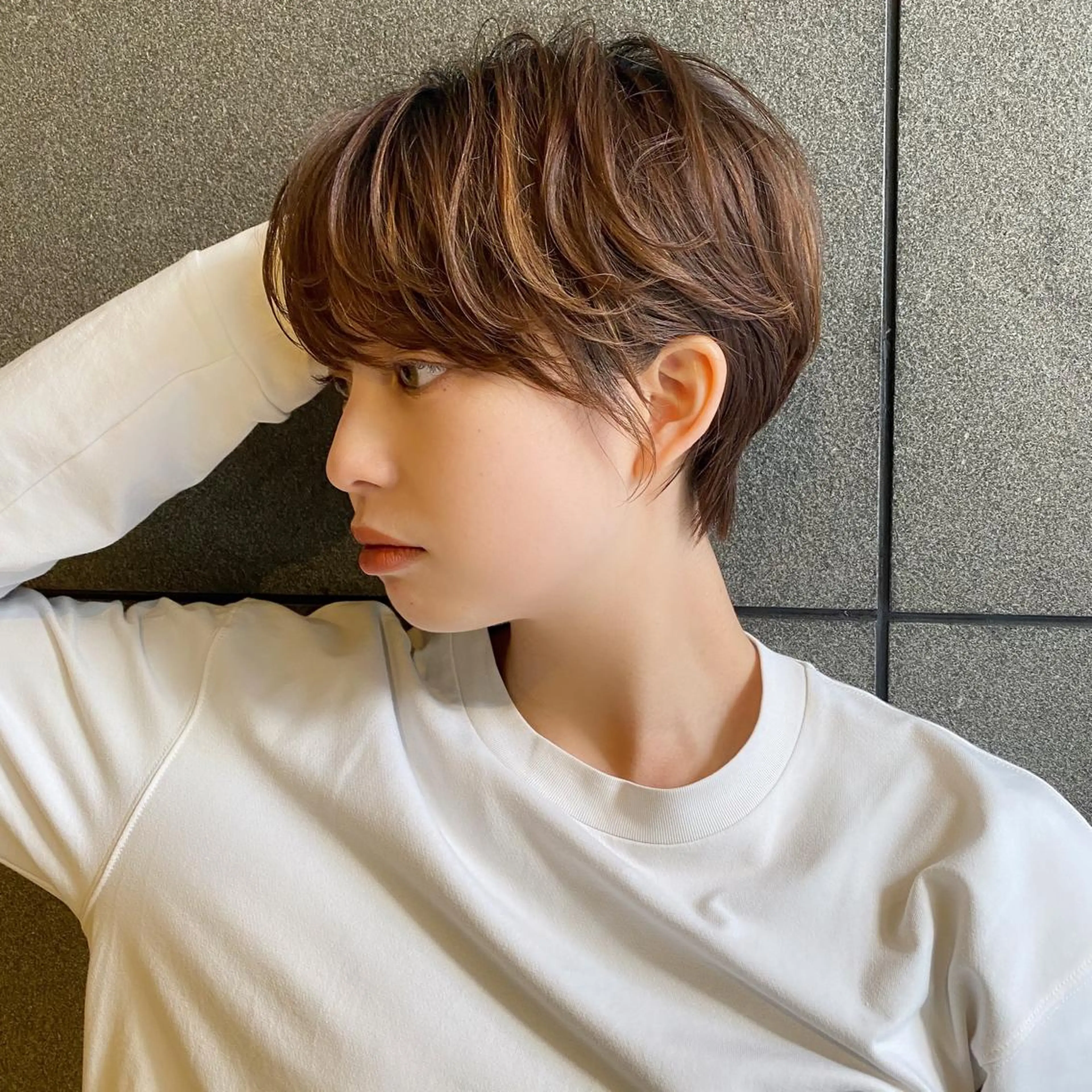ショート カラー パーマ ヘアアレンジ メンズ キッズ ネイル マツエク・マツパ ANSENS  by  Mode K's所属・顔周りレイヤー ☺︎shunのヘアスタイル