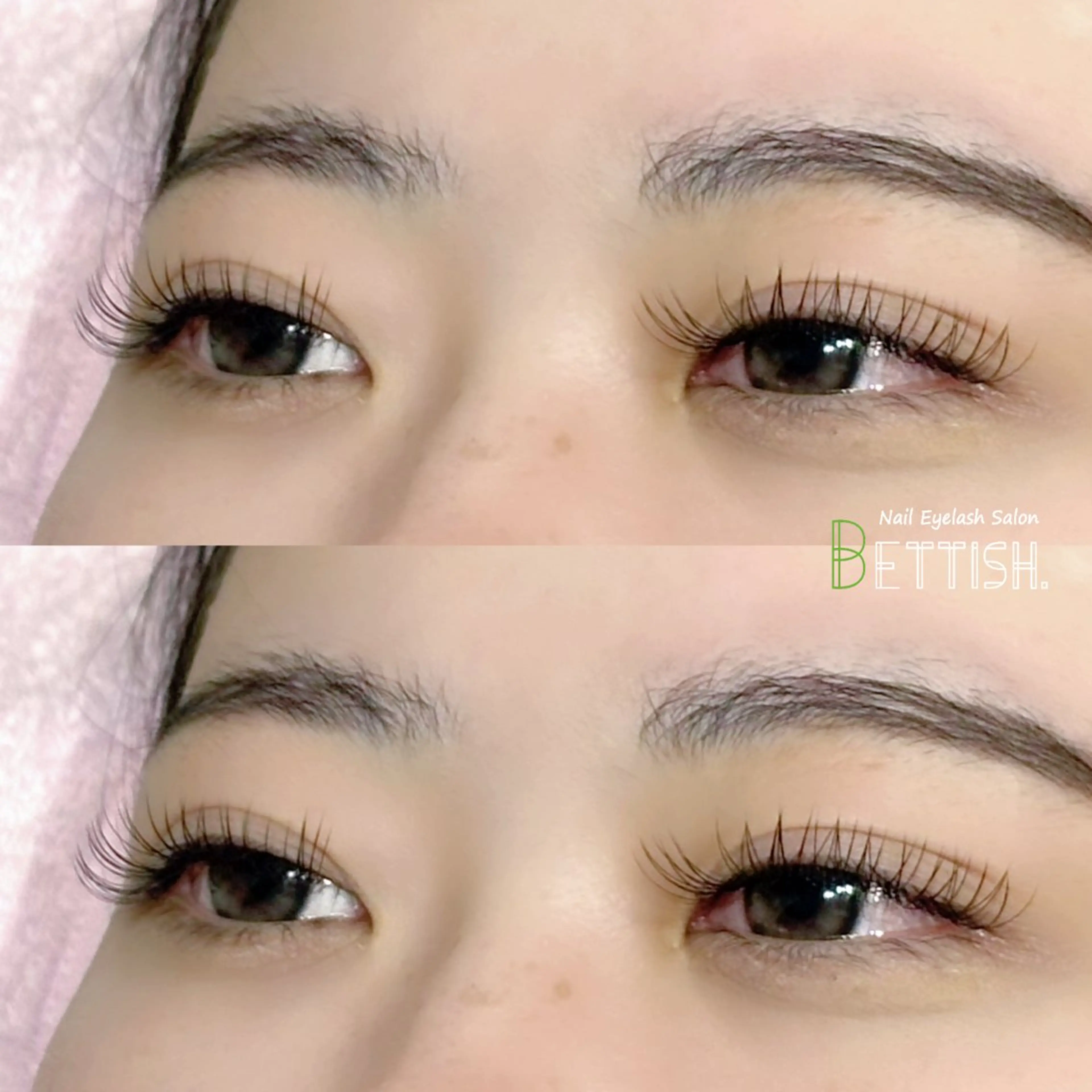 マツエク・マツパ フラットラッシュ BETTISH🩵 SERIのマツエク・マツパデザイン