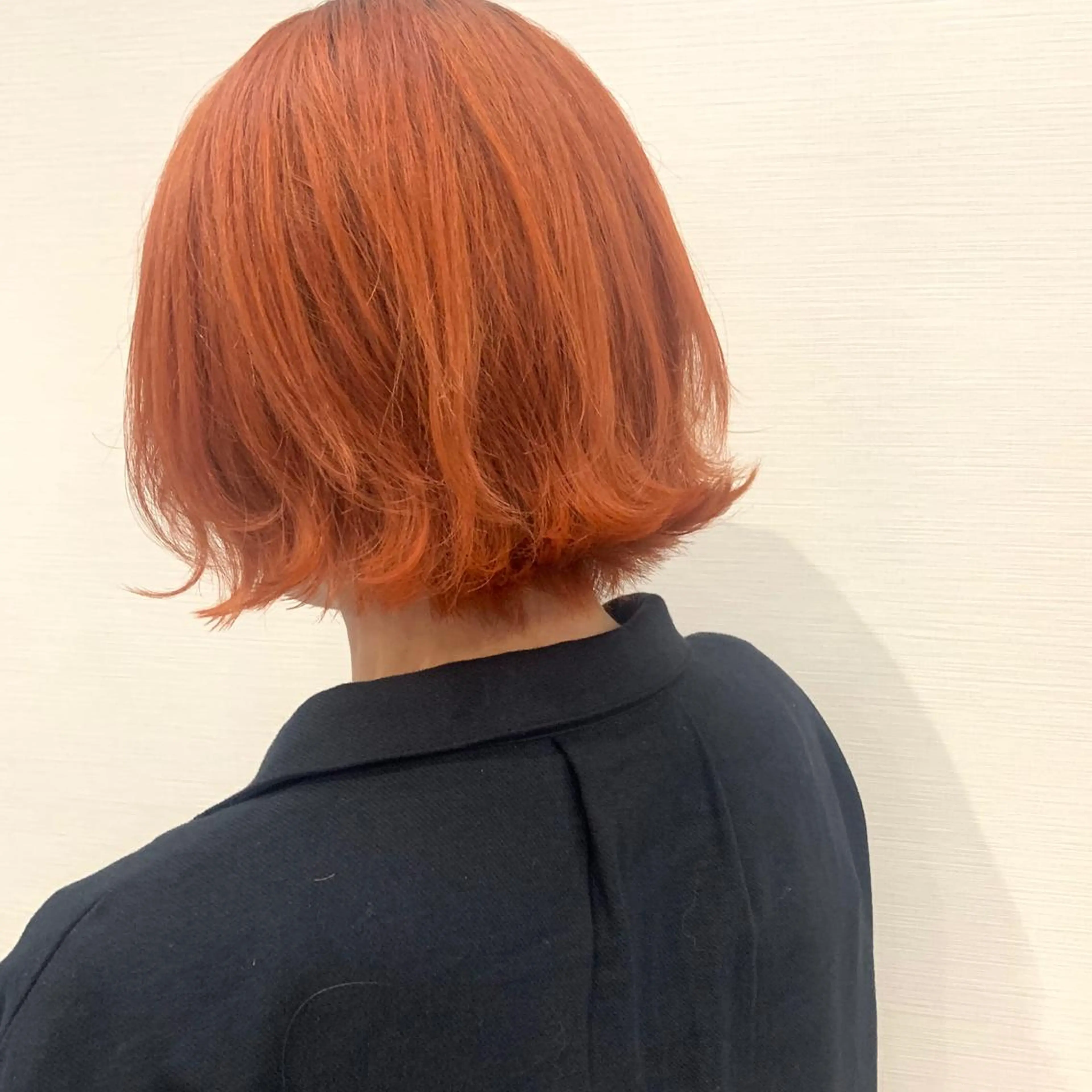ミディアム カラー オレンジ Kouta/似合わせ /パーマ/カラーのヘアスタイル