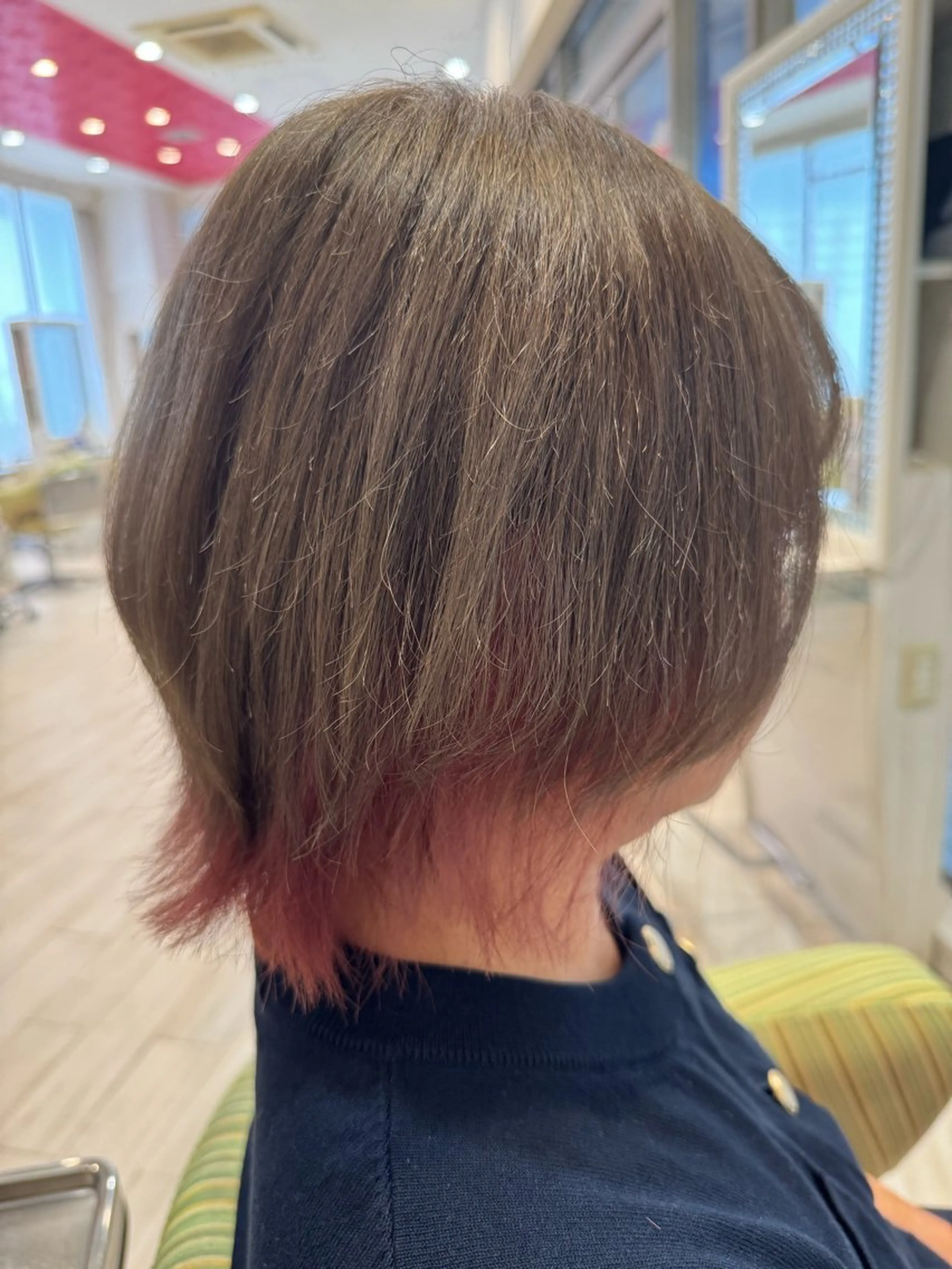 ミディアム ハイライト ヘアカラー 松尾 怜奈のヘアスタイル