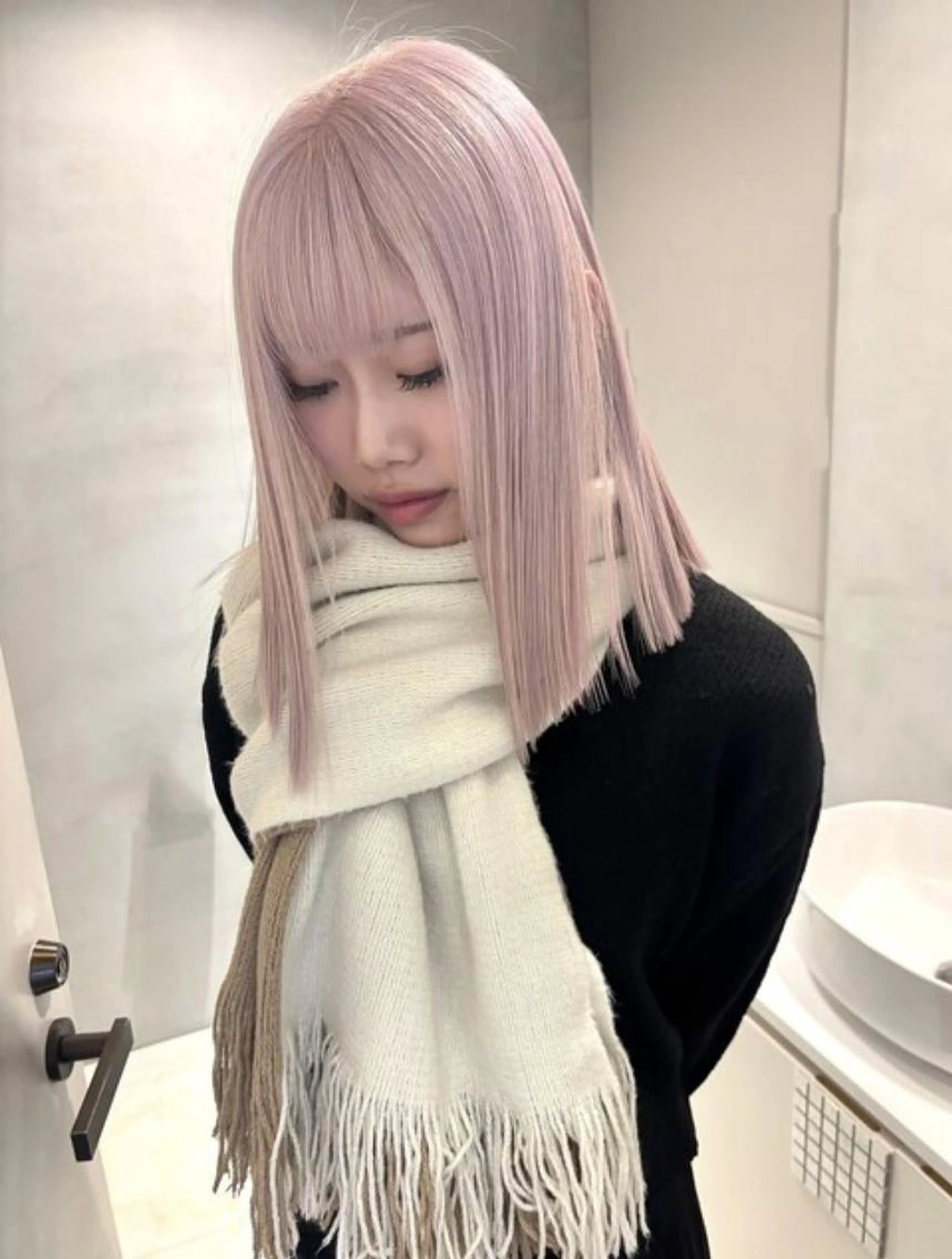 【ハイトーン】リタッチブリーチ+カラー+TOKIOトリートメントの写真