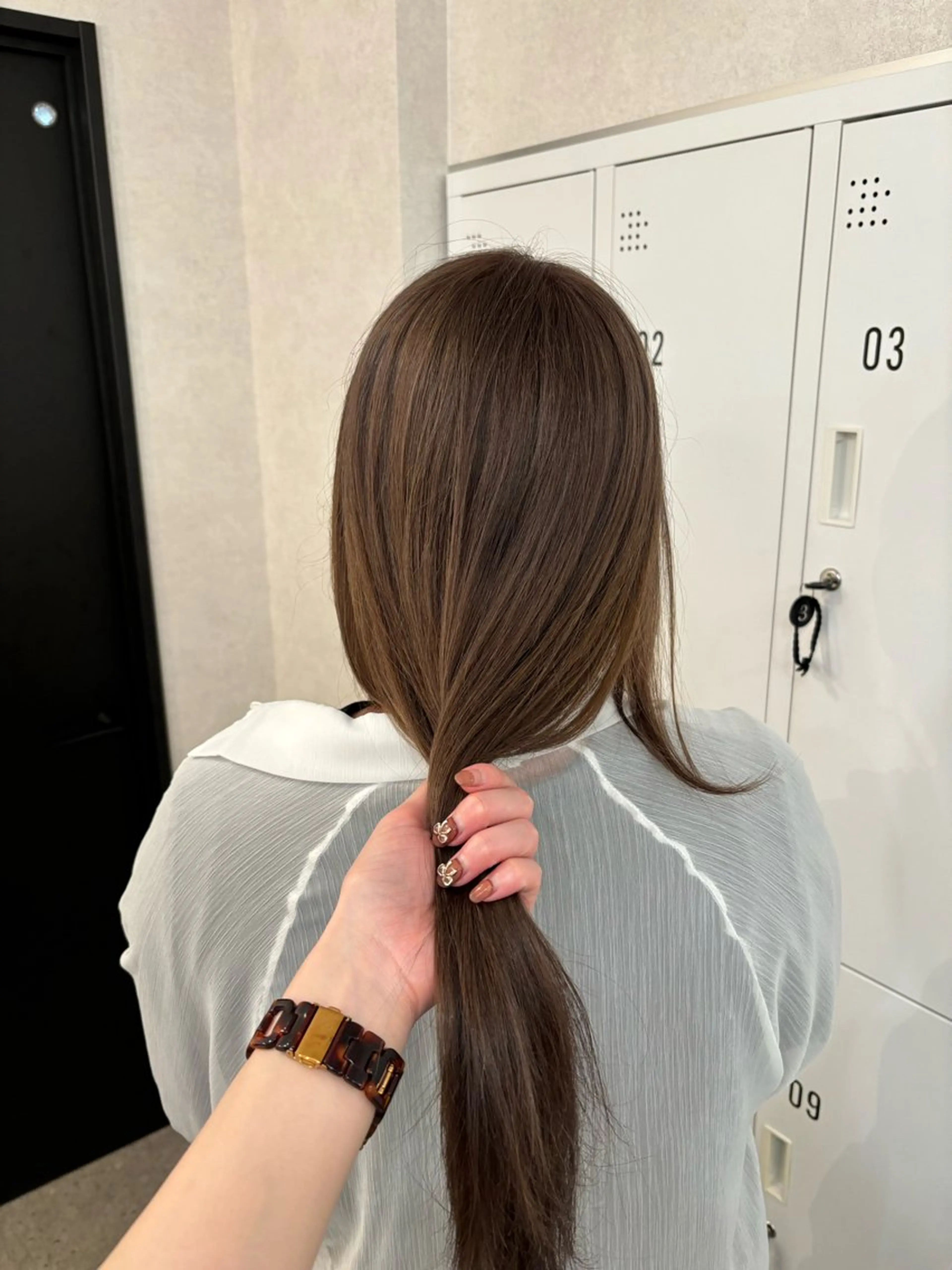 ロング カラー ベージュカラー ブリーチ 透明感カラー オレンジ ネヅ カオルのヘアスタイル