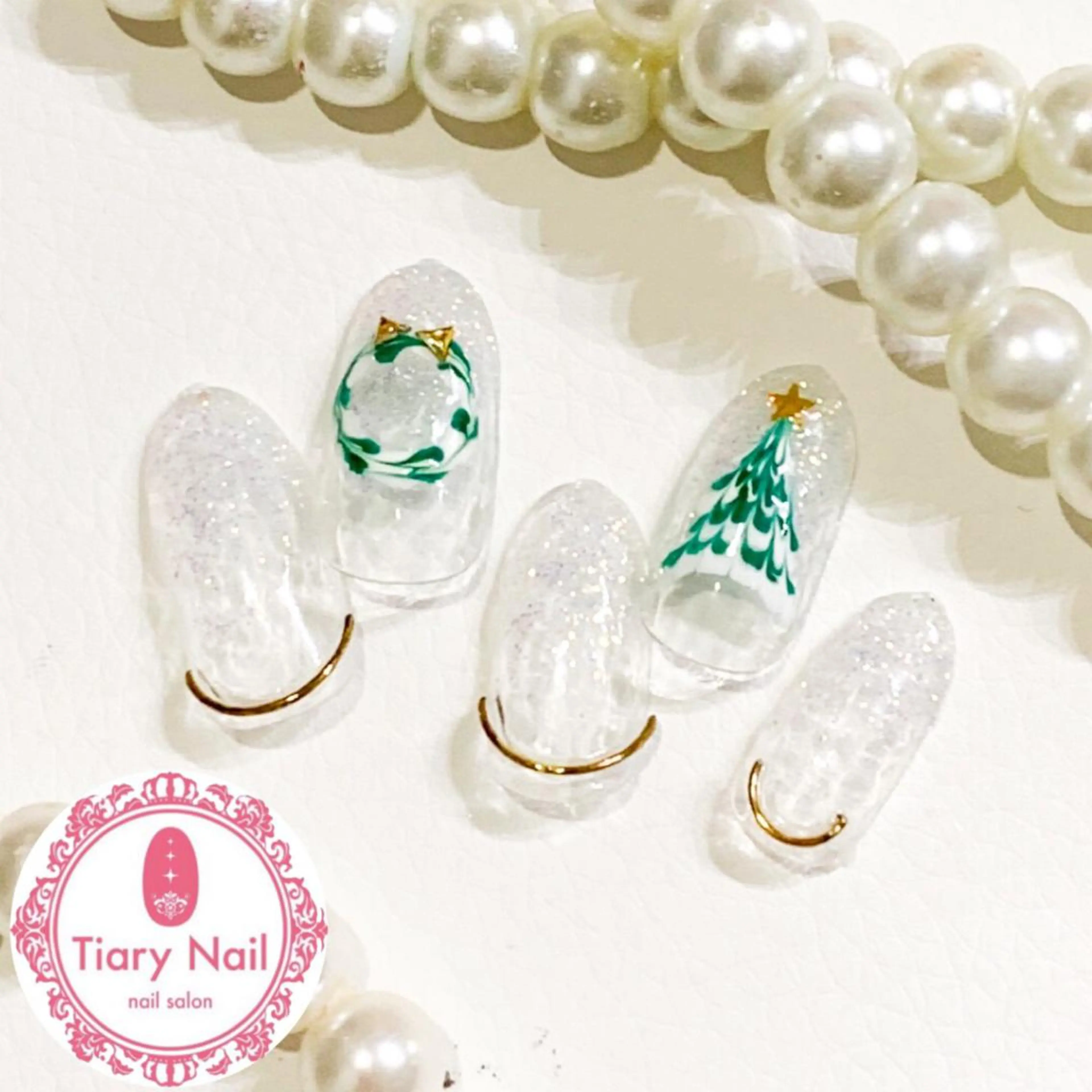 ネイル 桜ネイル 長さ出し スカルプネイル 💗🪽Tiary Nail🪽💗のネイルデザイン