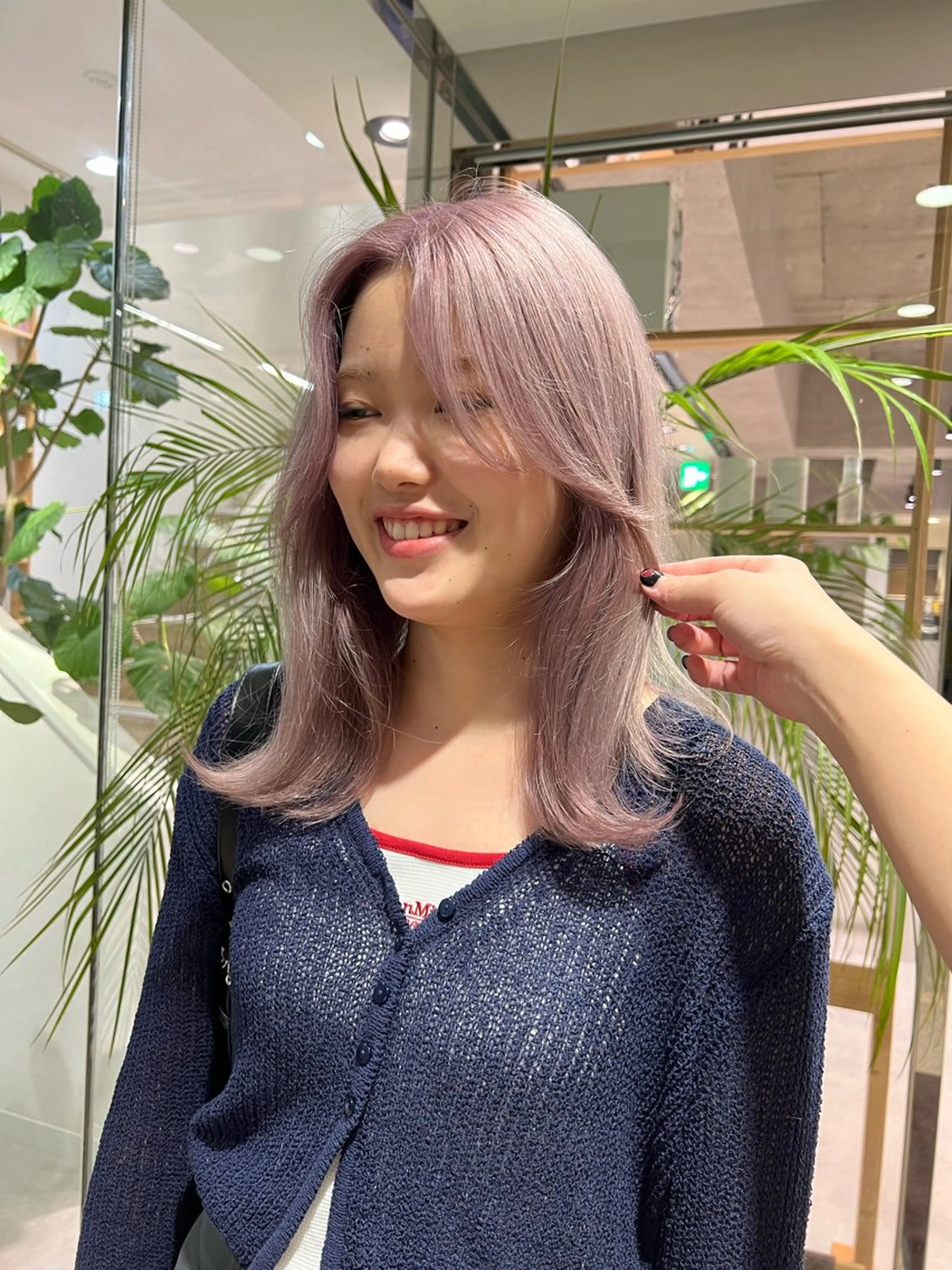 ミディアム カラー ラベンダーカラー ラベンダーピンク ピンクカラー ヘアカラー 透明感カラー/ボブ / MARIE🍇のヘアスタイル