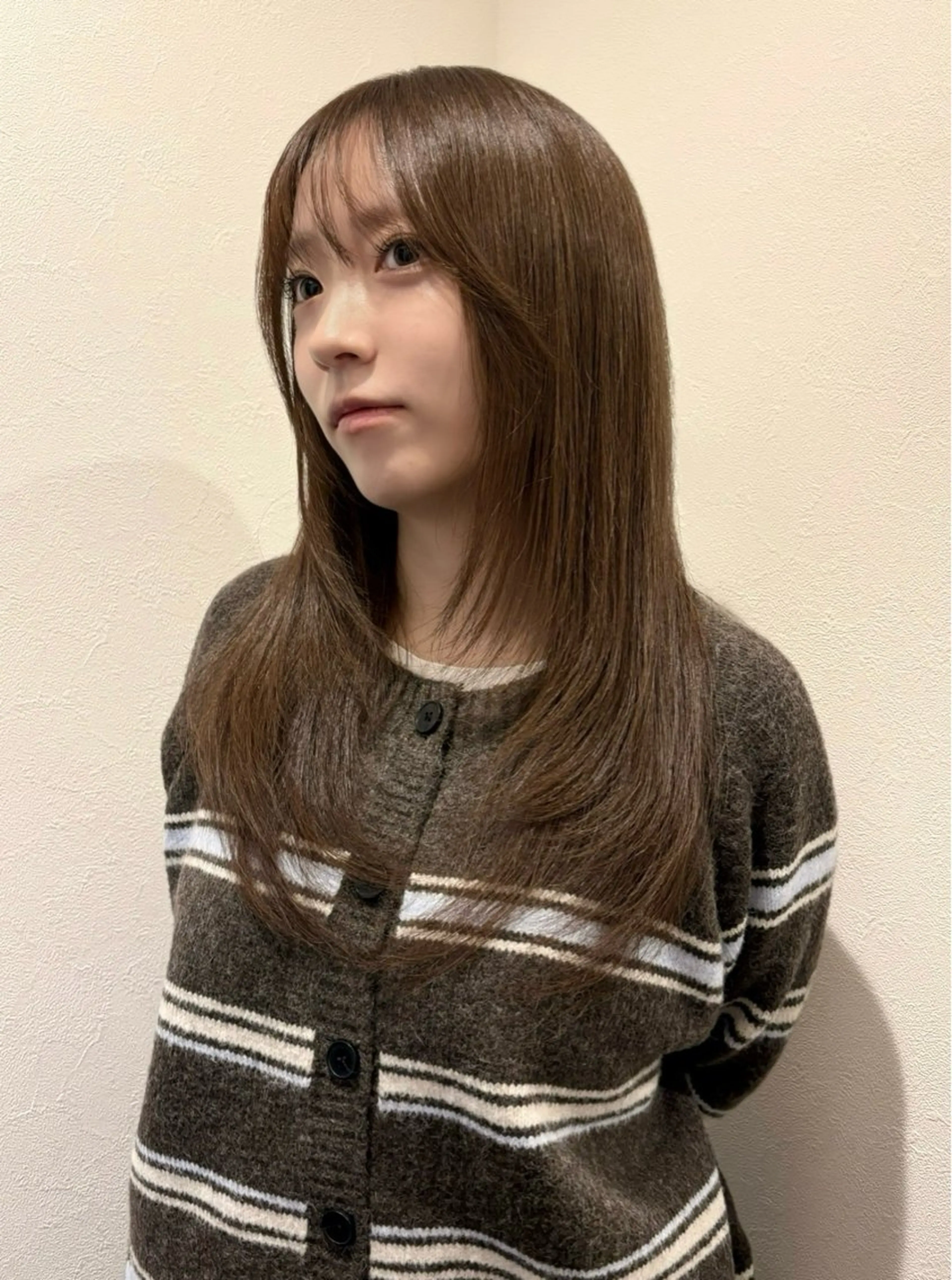 カラー ベージュカラー ヘーゼル ヘアカラー なんば🍓 似合わせカラー🐬のヘアスタイル