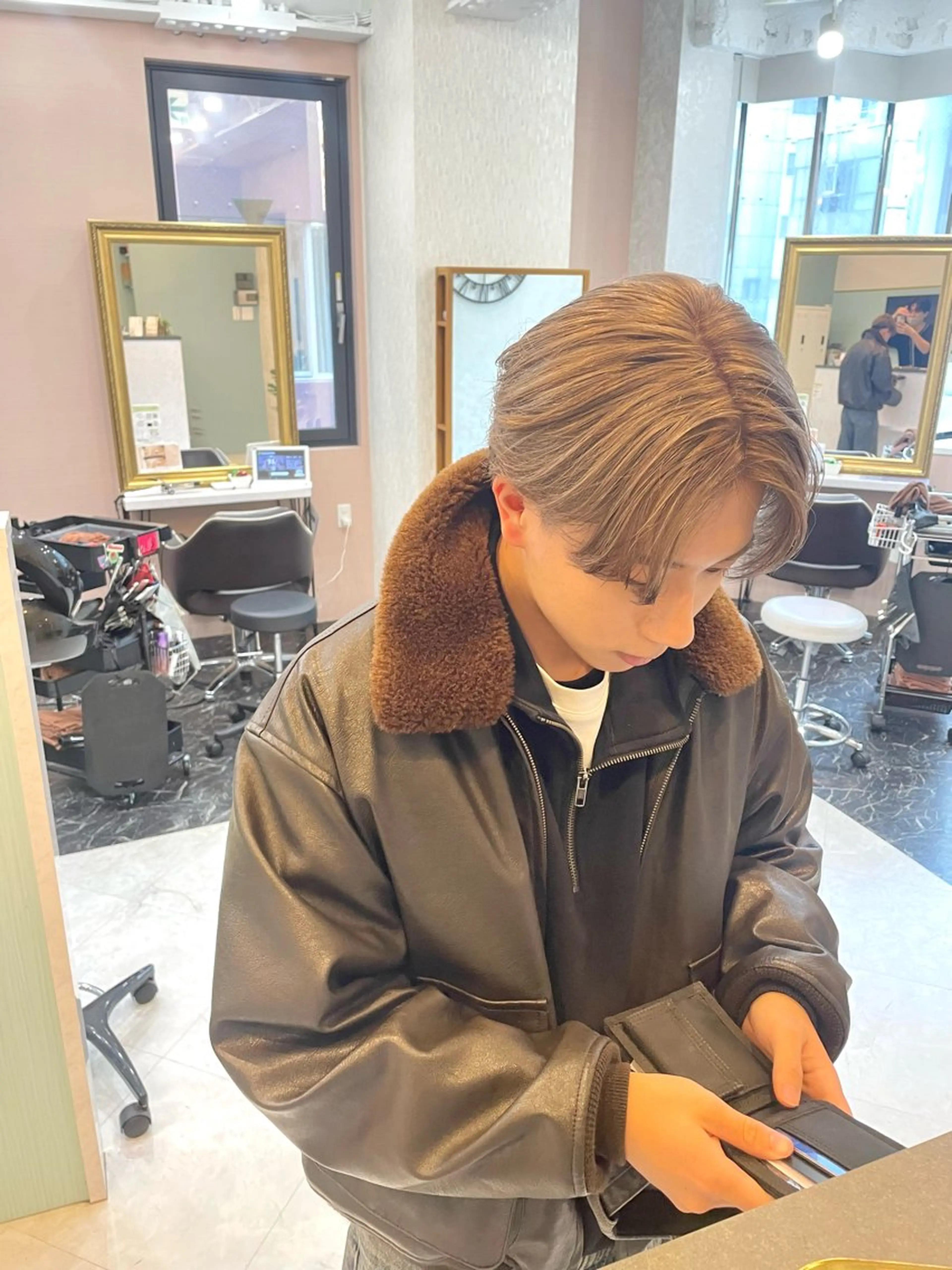 メンズ カット ヘアカラー 亀川蓮 Agu hairのヘアスタイル