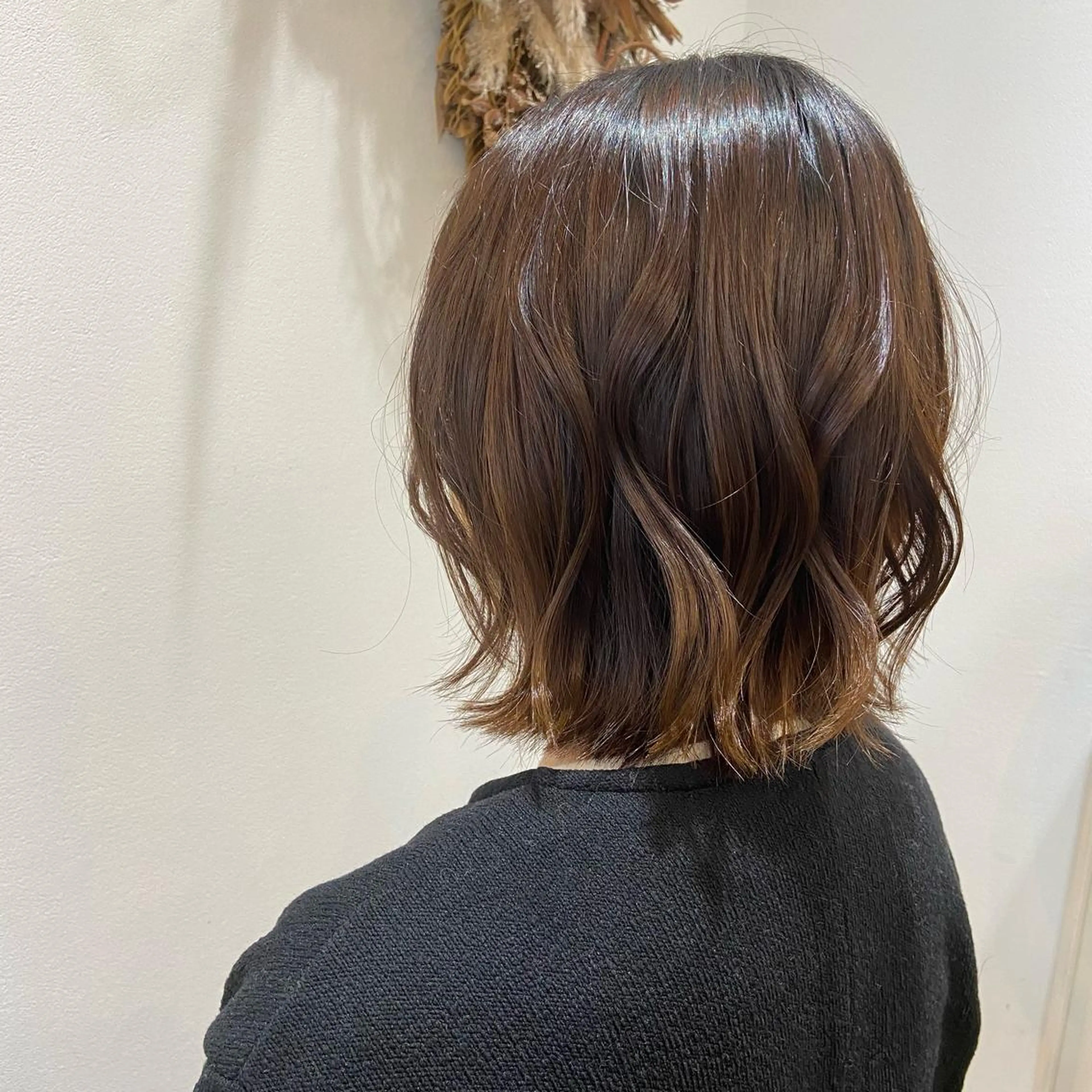 ミディアム 松本 玲菜のヘアスタイル