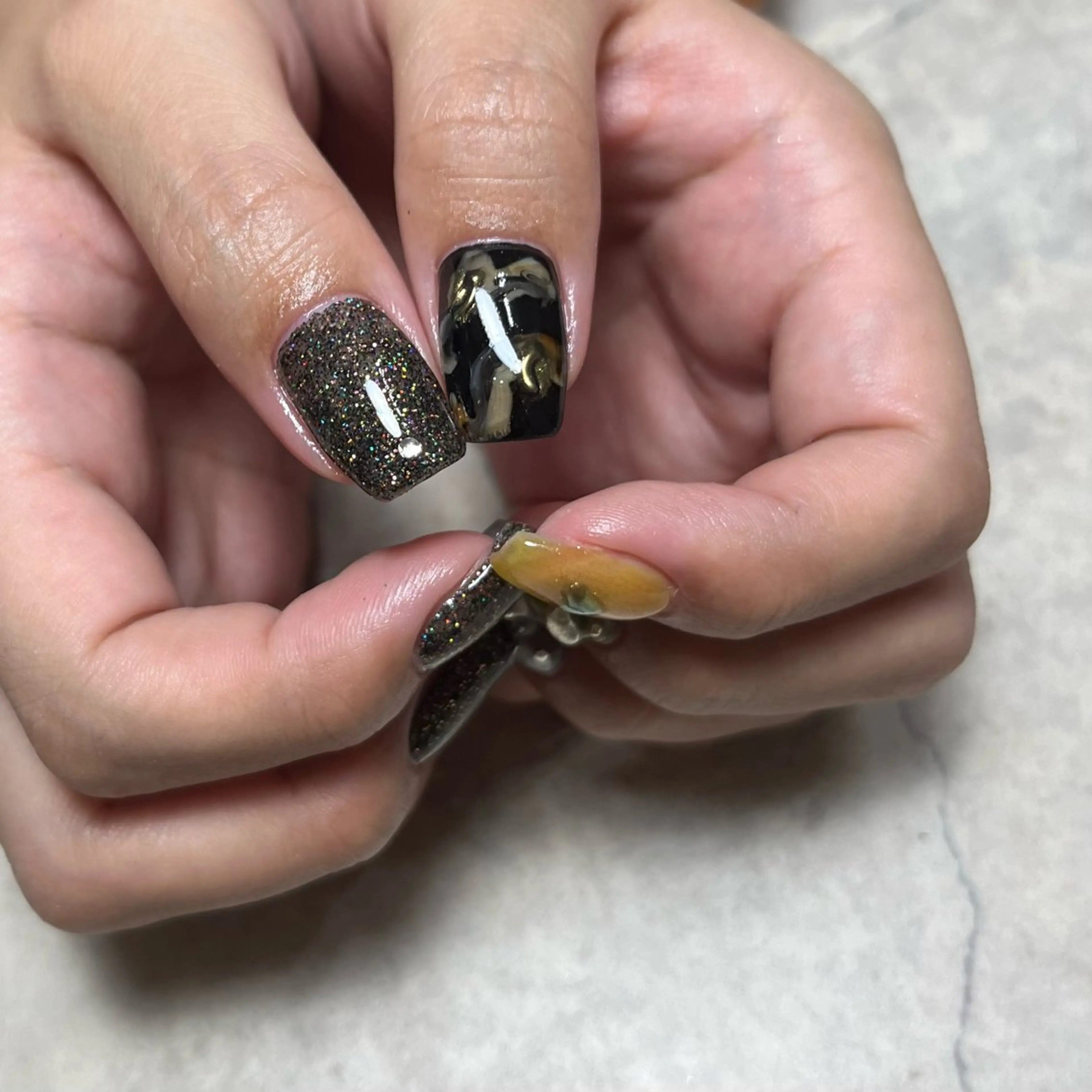 ネイル グリーン ハンドネイル nail salon O (en)所属・vegh. nail／阿波座のネイルデザイン