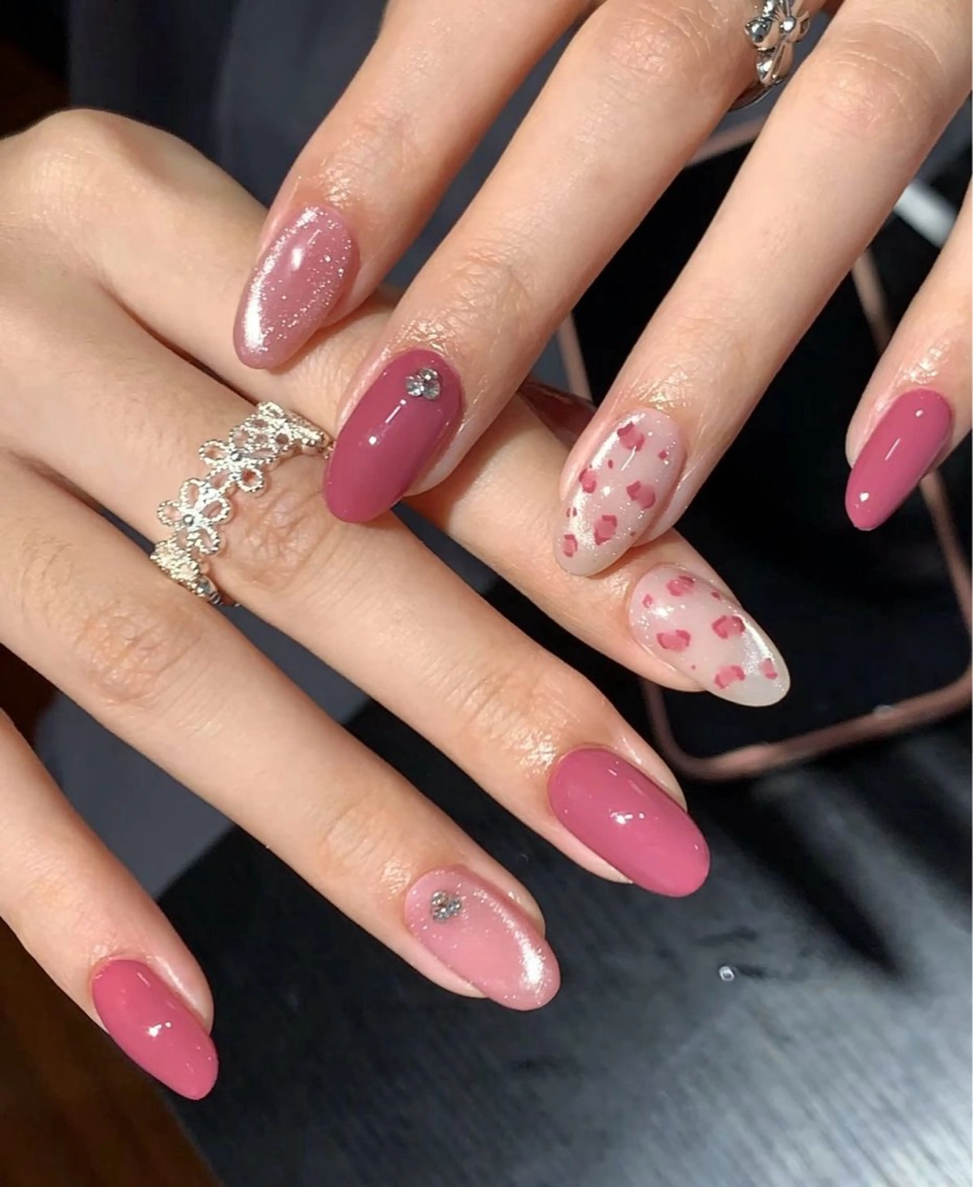 ネイル 韓国ネイル 持ち込み ニュアンスネイル ネイルチップ 冬ネイル RINN ANA.CHUOのネイルデザイン