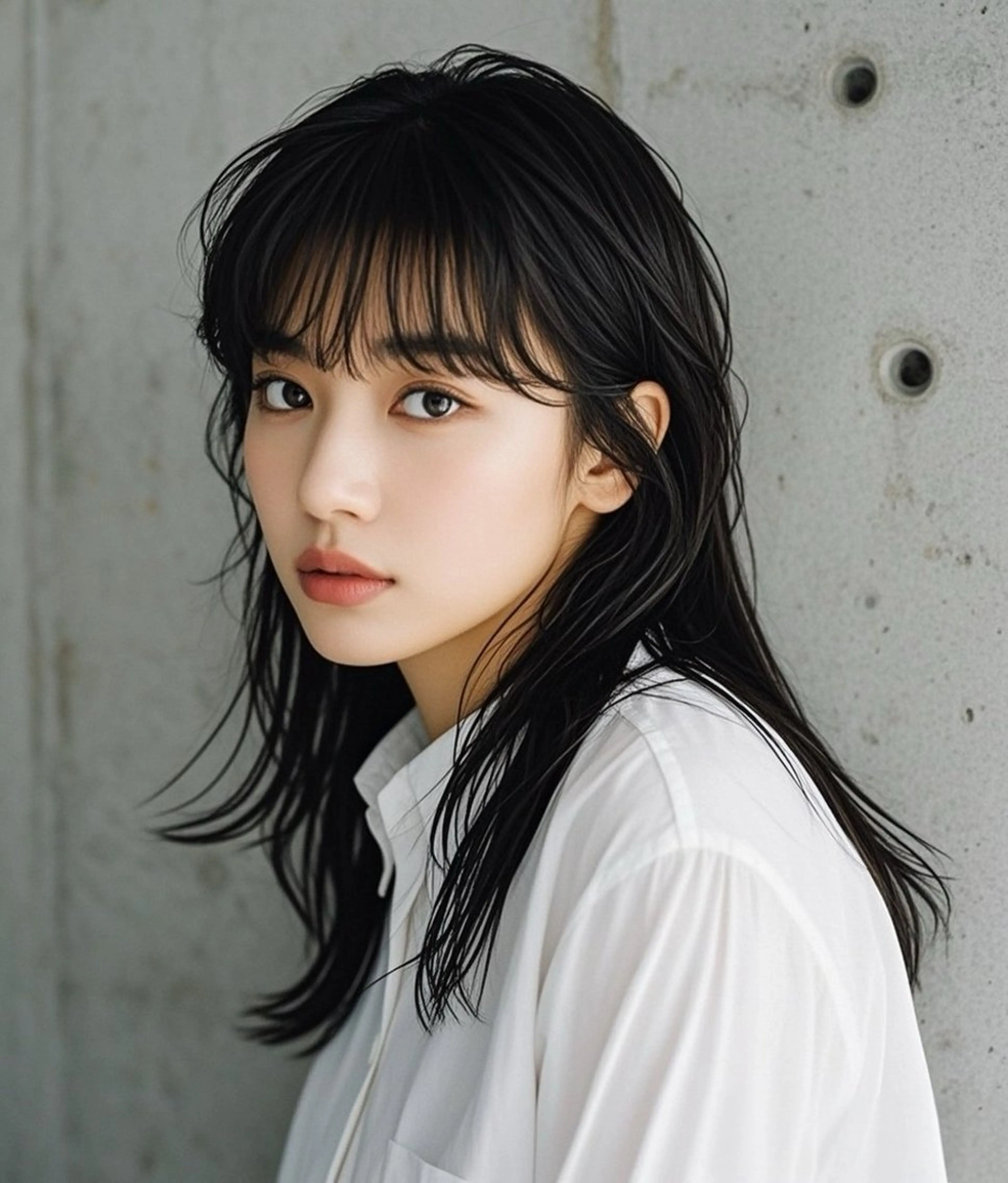 ミディアム ショートボブ ミディアムレイヤー ミディアムパーマ アッシュ ボブ カット ヘアカラー トリートメント ウルフカット 811 大阪梅田 ウルフのヘアスタイル