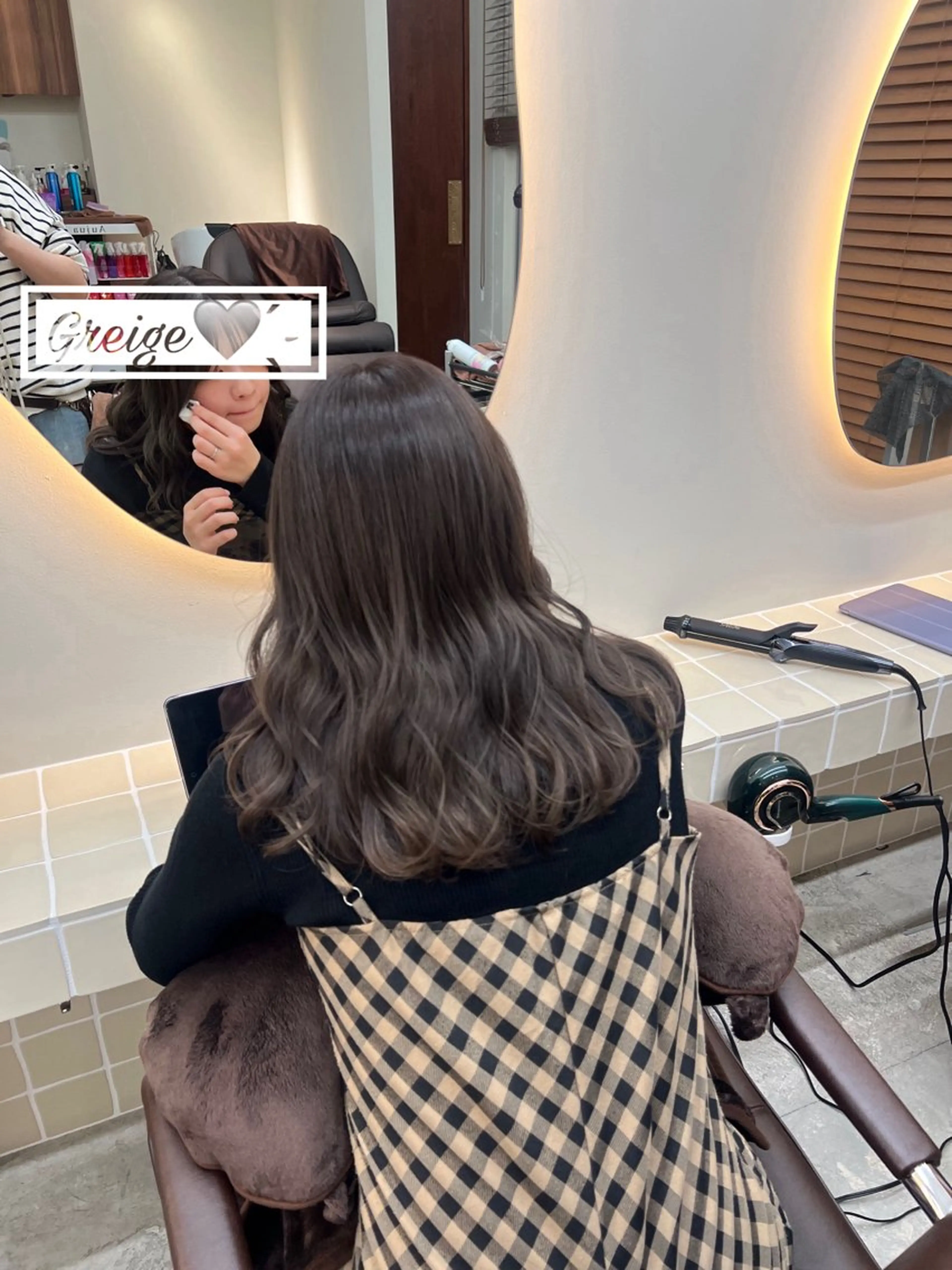 セミロング カラー ブリーチ グレージュ ヘアカラー トリートメント ヘッドスパ ✨髪質改善矯正× ブリーチ✨YU-KIのヘアスタイル