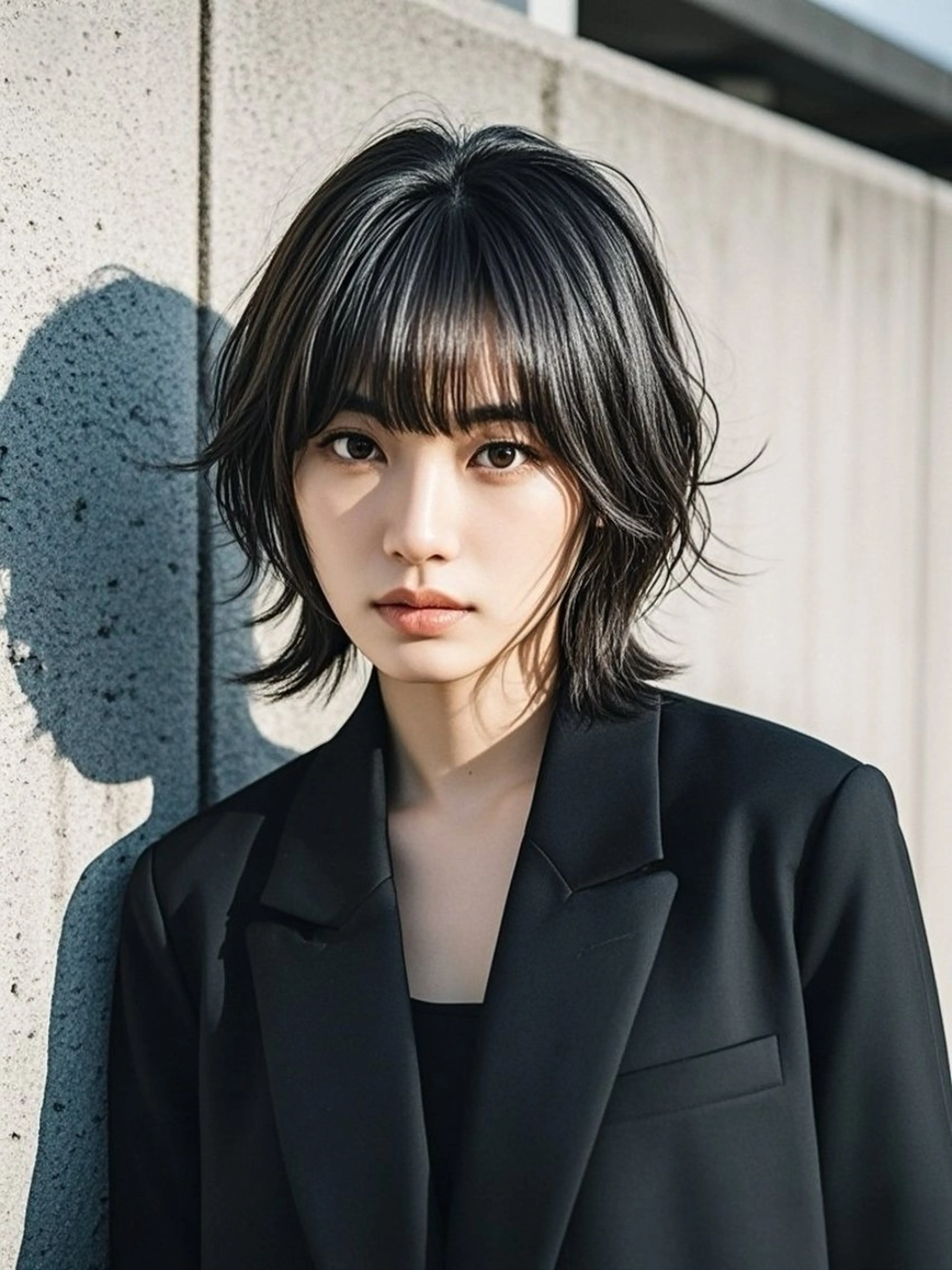 ショート ショートボブ アッシュ ボブ くびれヘア ハッシュカット カット ウルフカット 811 大阪梅田 ウルフのヘアスタイル