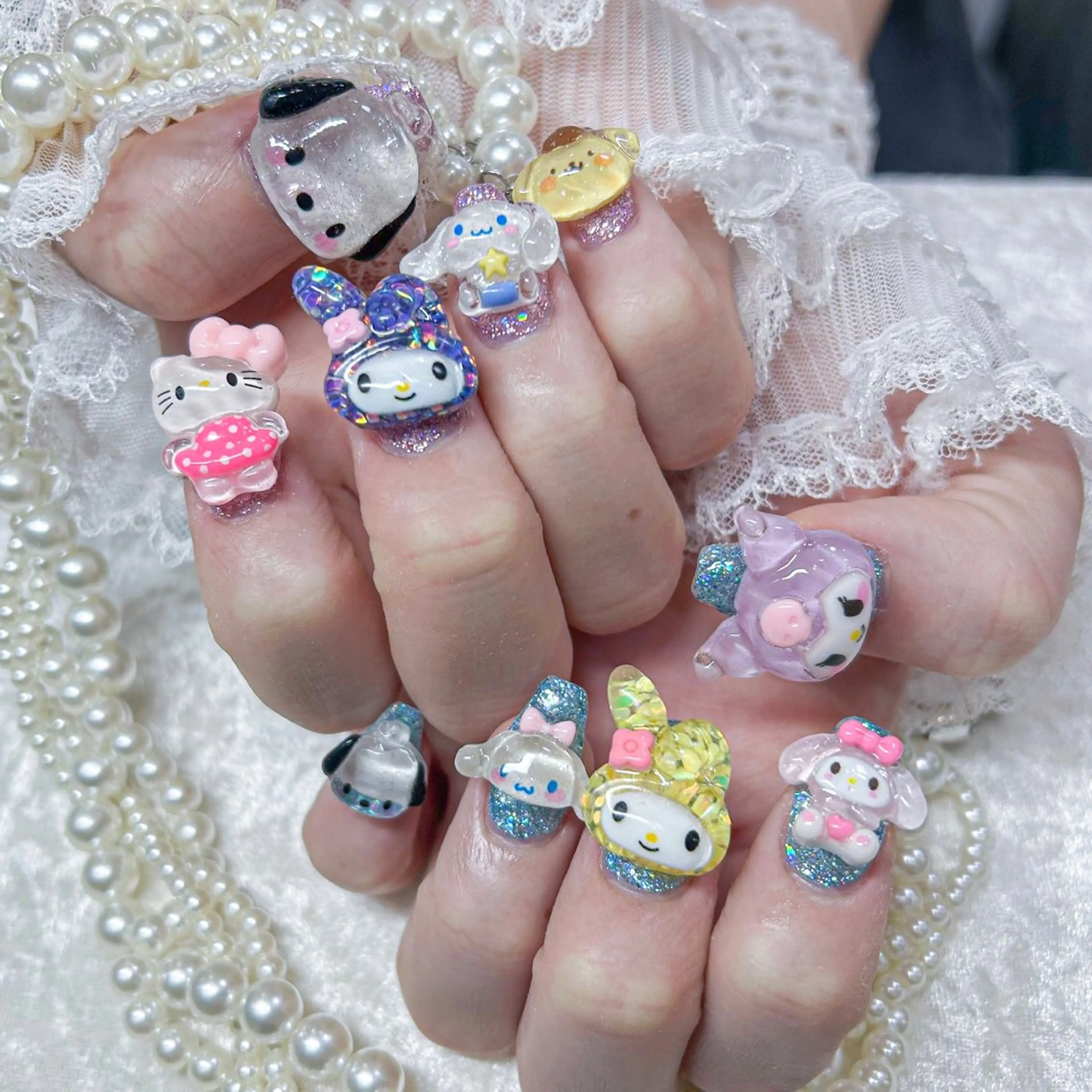 ネイル アートネイル 長さ出し フットネイル 韓国ネイル マグネットネイル Minami 🍓のネイルデザイン