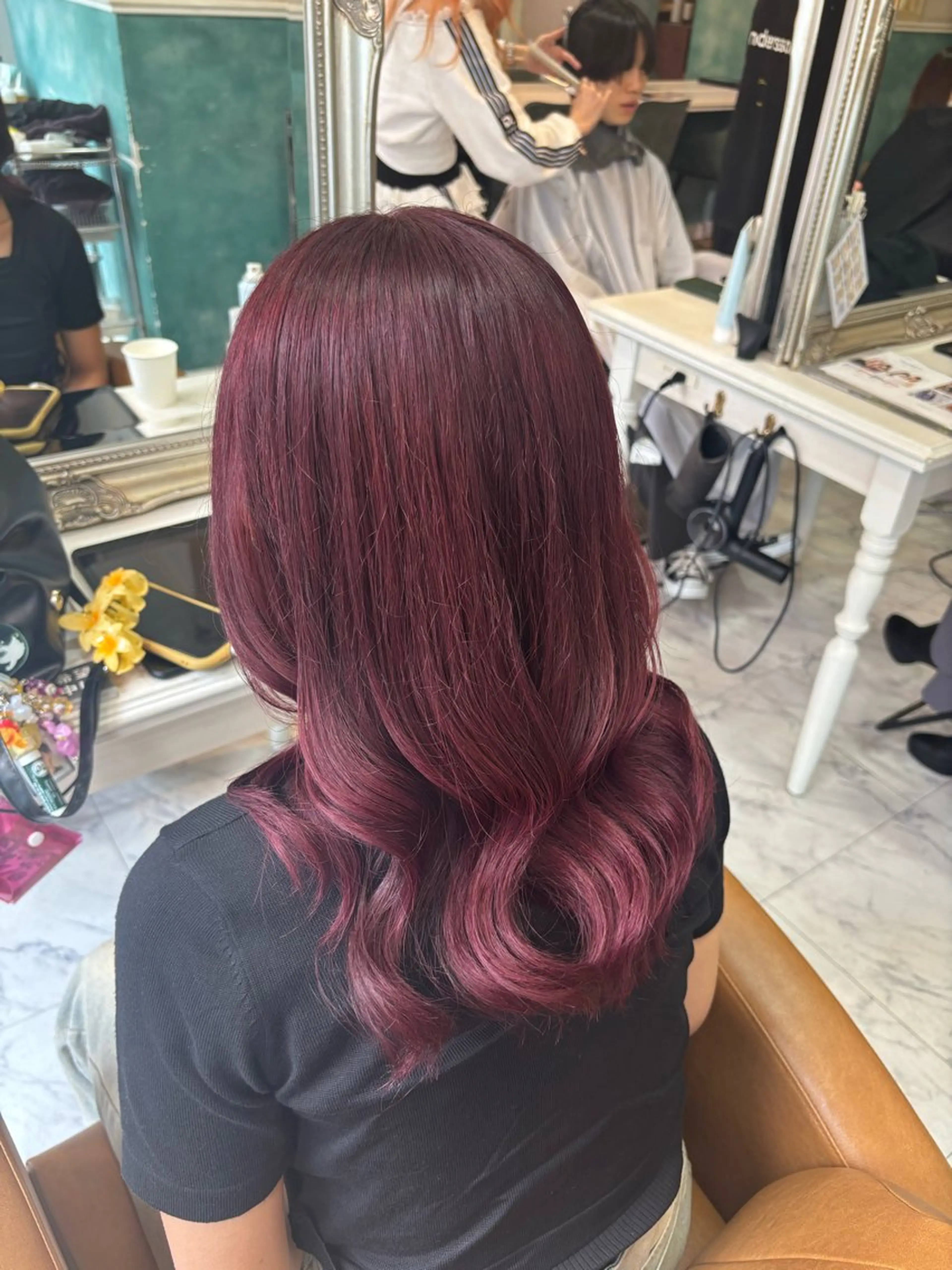 セミロング 透明感カラー/縮毛 矯正/あいりのヘアスタイル