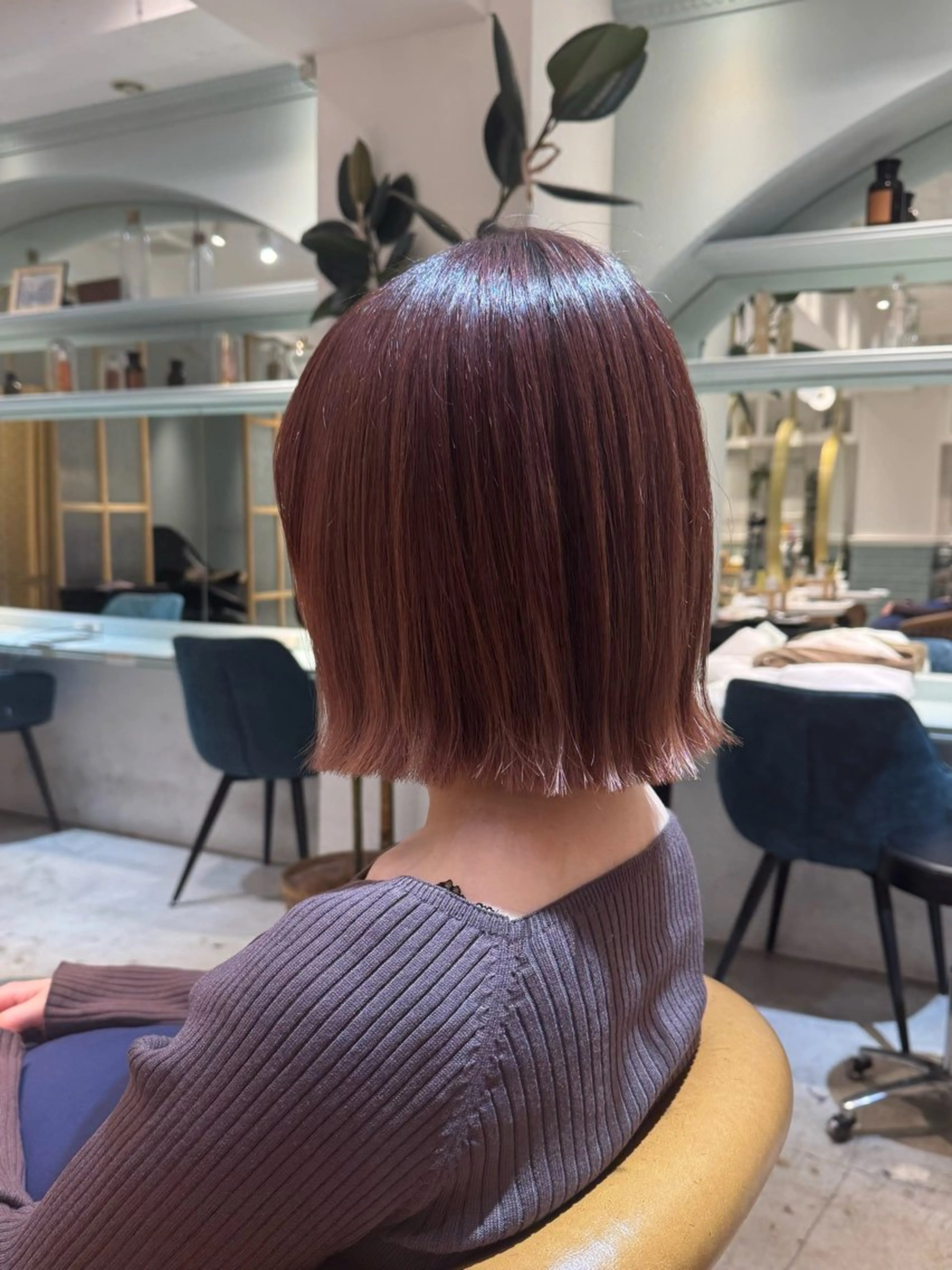 ミディアム ボブ カット ヘアカラー トリートメント ヘアセット 髪質改善/ボブ /韓国/erikoのヘアスタイル