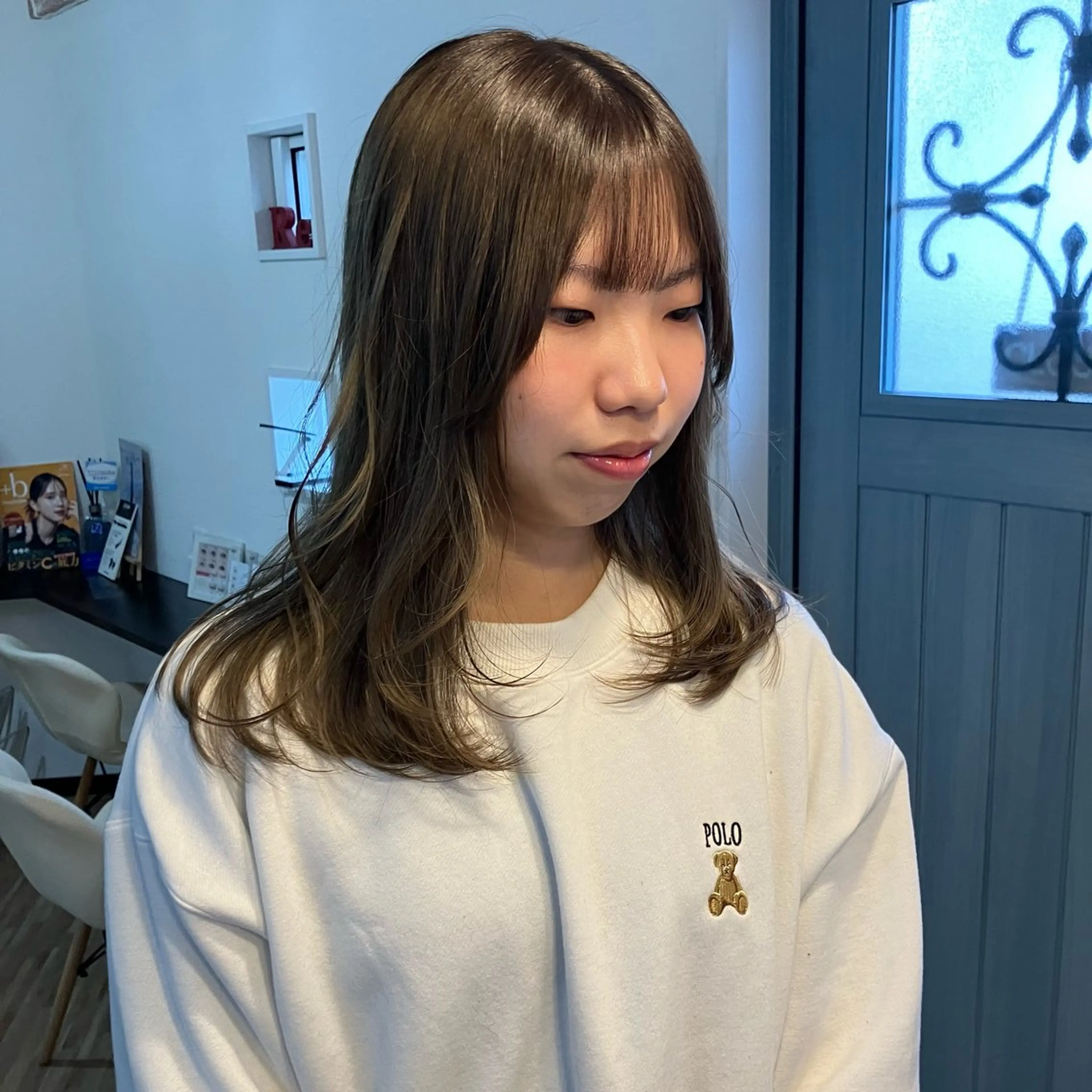 セミロング 顔周りカット レイヤーカット カット トリートメント ナチュラルヘア 🌱/久留米/あまのヘアスタイル