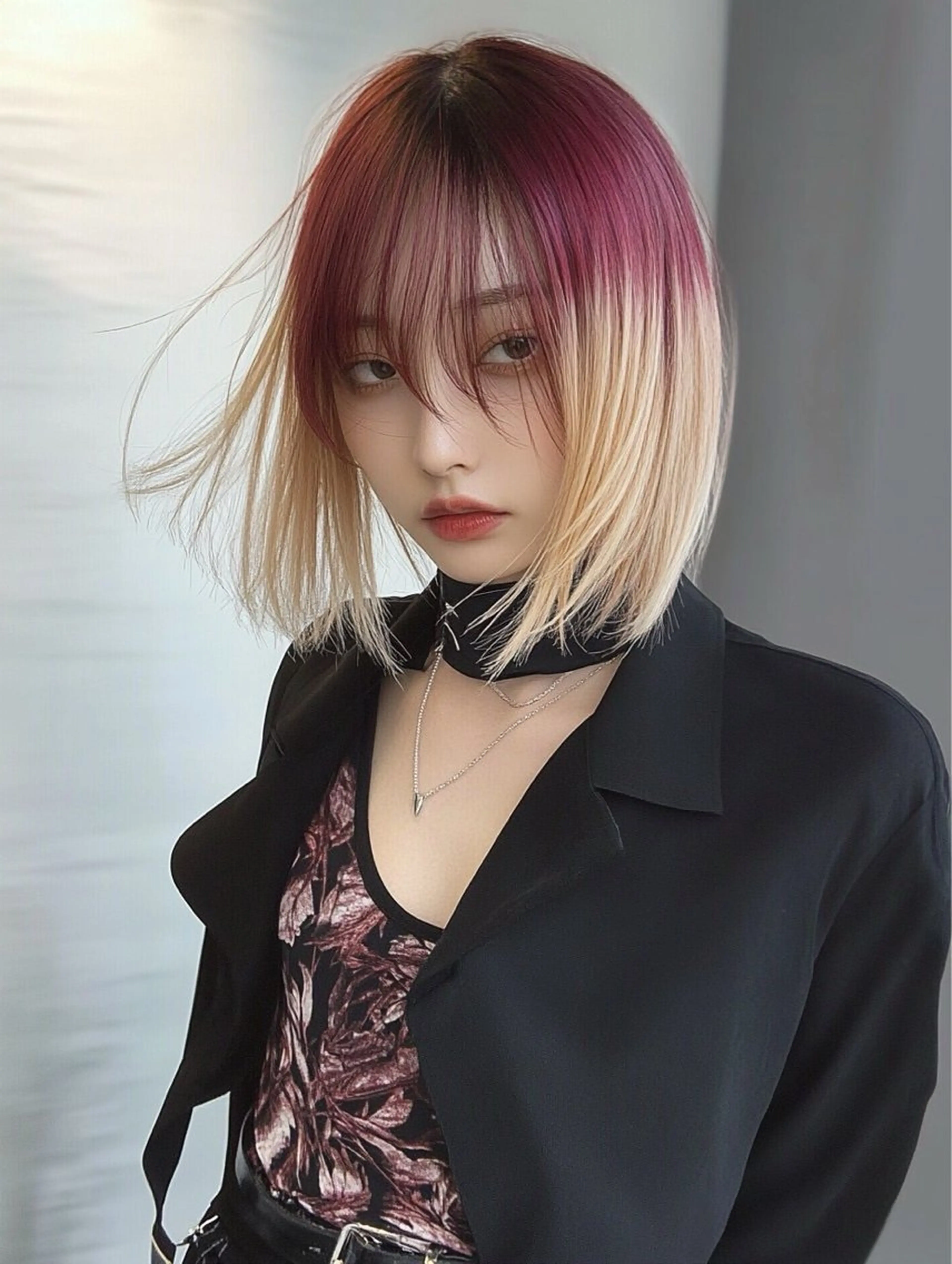 ルーツカラー（ブリーチ➕カラー）（システムトリートメント付）の写真