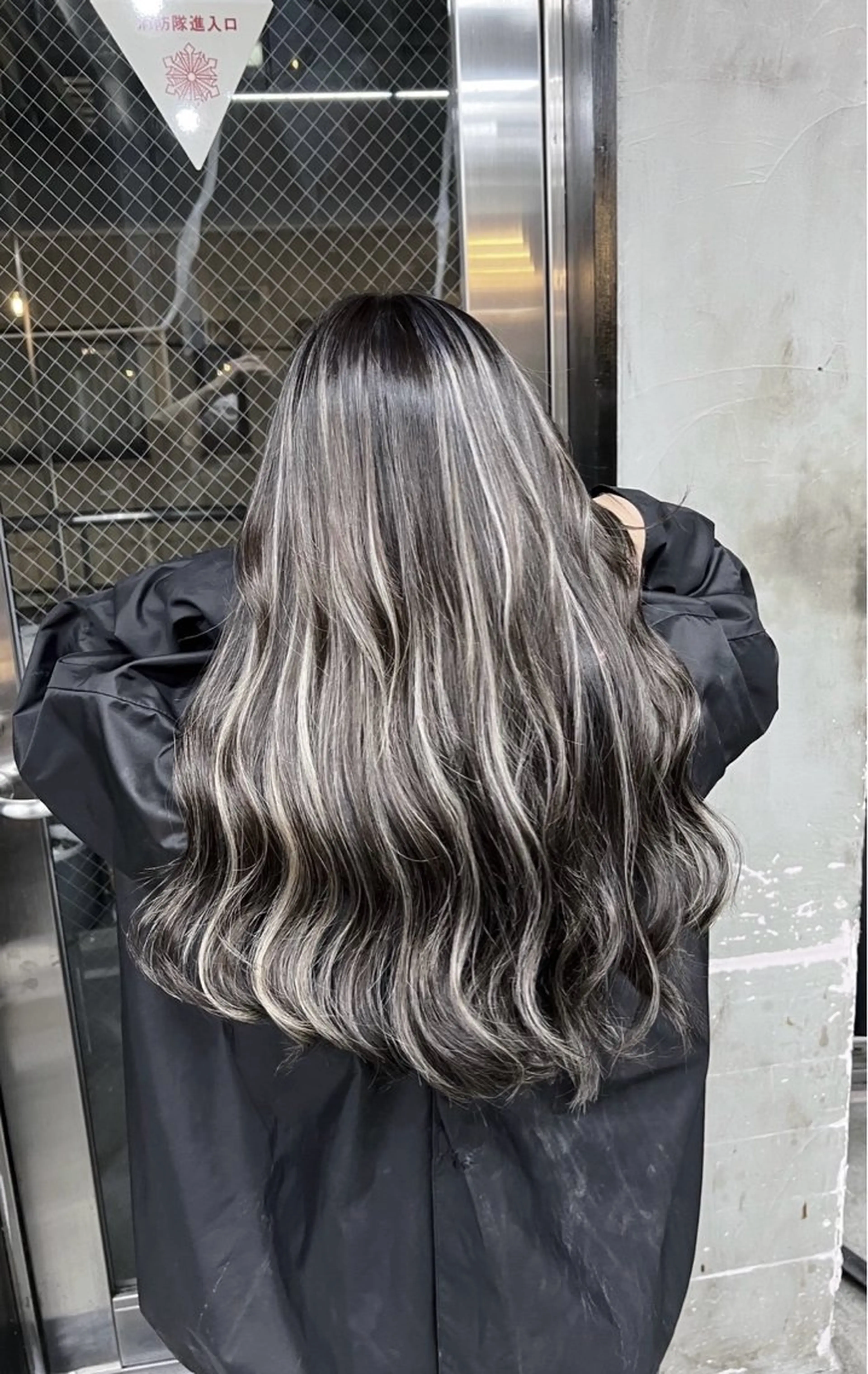 ロング カラー ダークグレー ダークグレージュ グレージュ ハイライトカラー ハイライト ヘアカラー トリートメント ROBIN所属・指名数No.1 /NAOYAのヘアスタイル