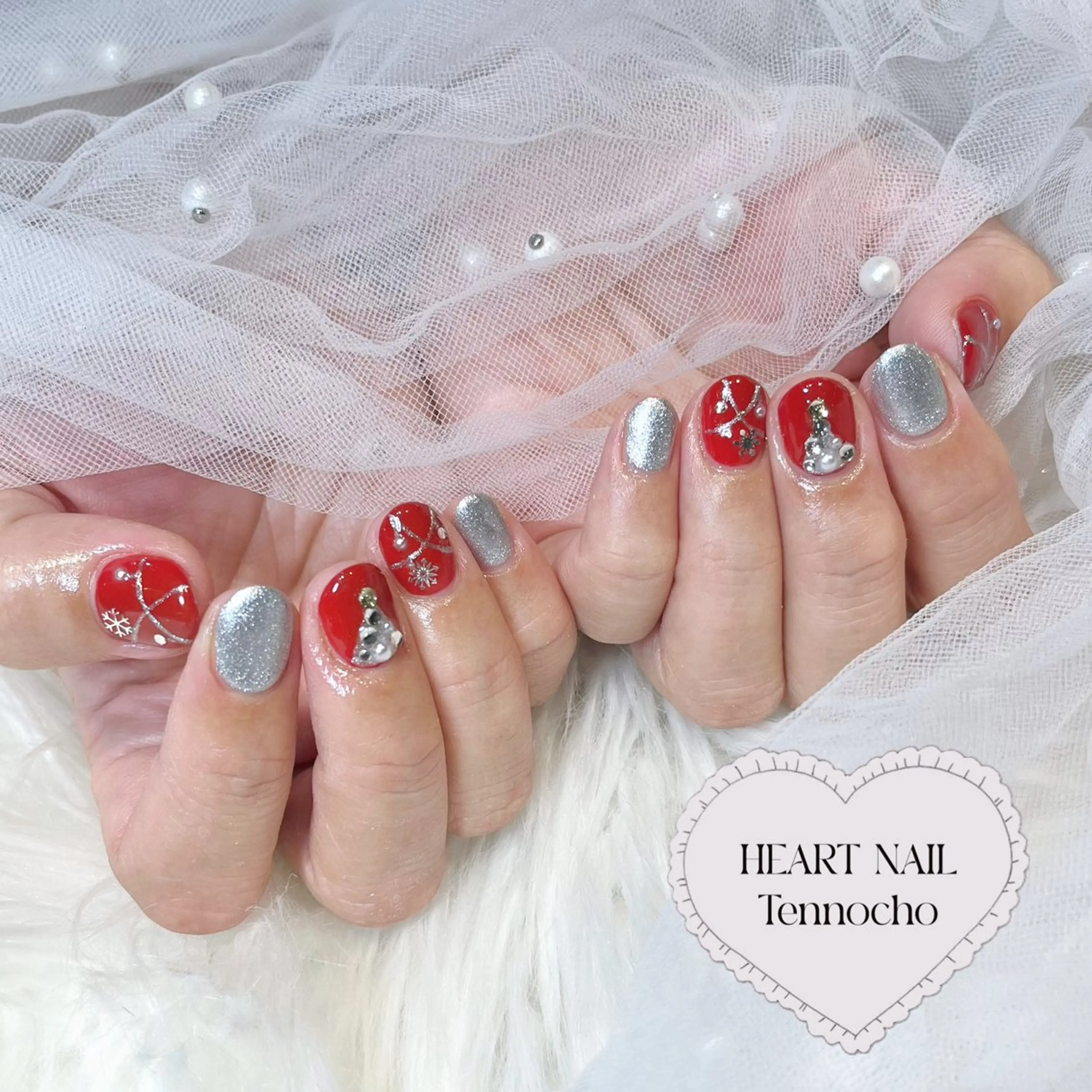 ネイル 冬ネイル クリスマス はあとねいる天王町店所属・HARUKA 🐼のネイルデザイン