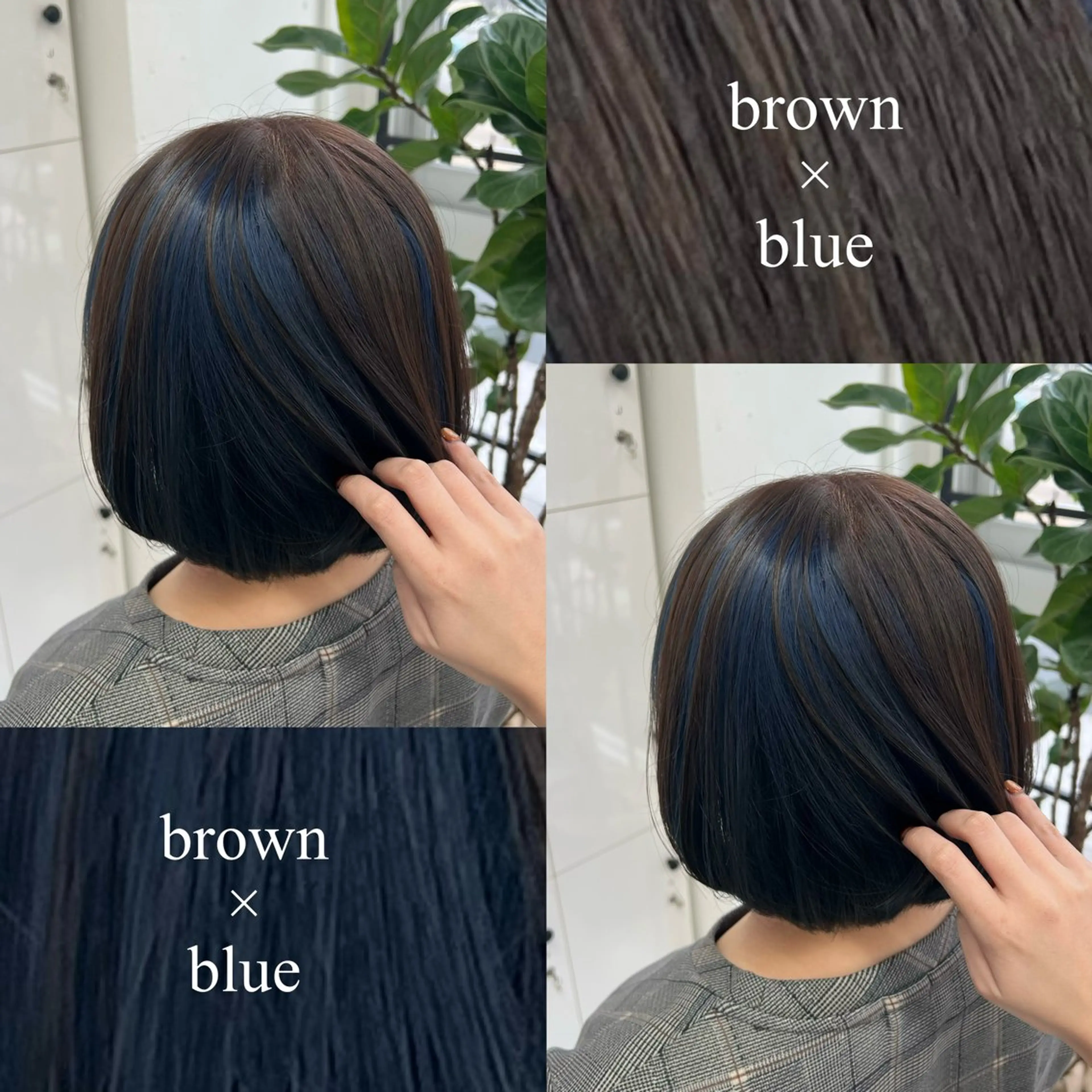 ミディアム カラー ブルーカラー ブラウンカラー 透明感カラー デザインカラー ボブ カット ヘアカラー 🌷︎あすか🌷 JILLSTUDIOのヘアスタイル