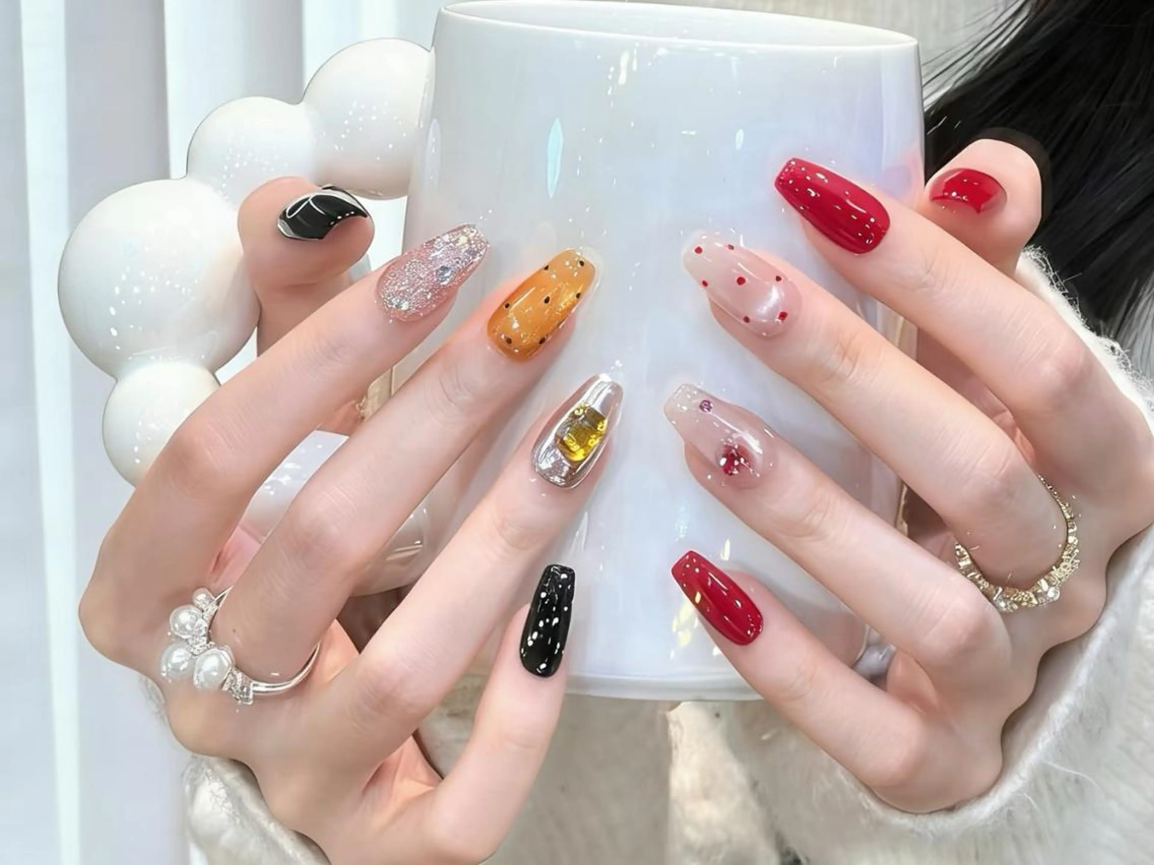 ネイル 長さ出し ジェルネイル 韓国ネイル 持ち込み パラジェル ハンドネイル ハンドケア Hana Bloom Nail💜Akiのネイルデザイン