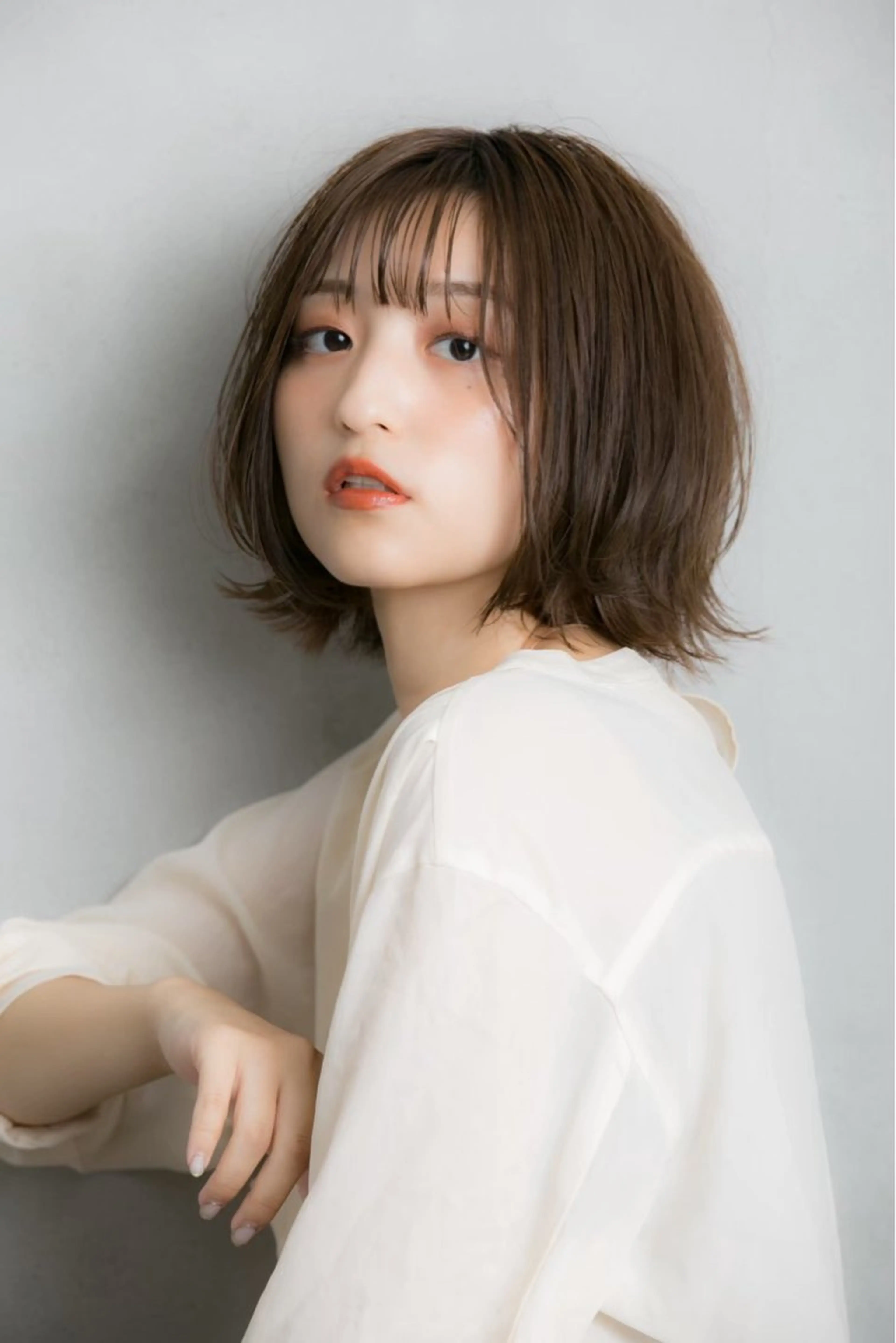 ショート カラー 透明感カラー ボブ 小顔カット 巻けるケア縮毛矯正✨ ケアカラー✨山下のヘアスタイル