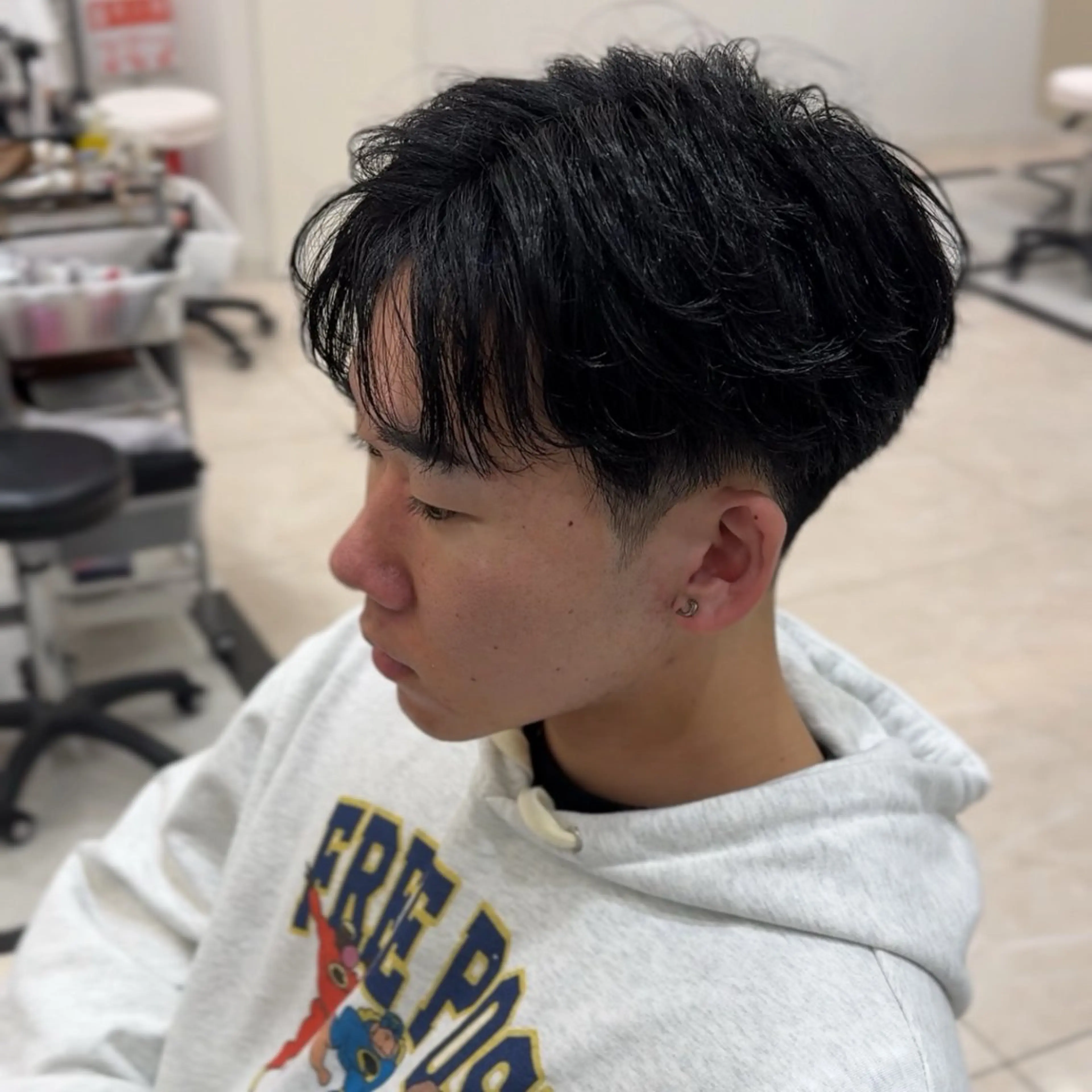 ショート パーマ メンズ SALOWIN名古屋Suite店所属・名古屋のメンズ特化 美容師/わたるのヘアスタイル