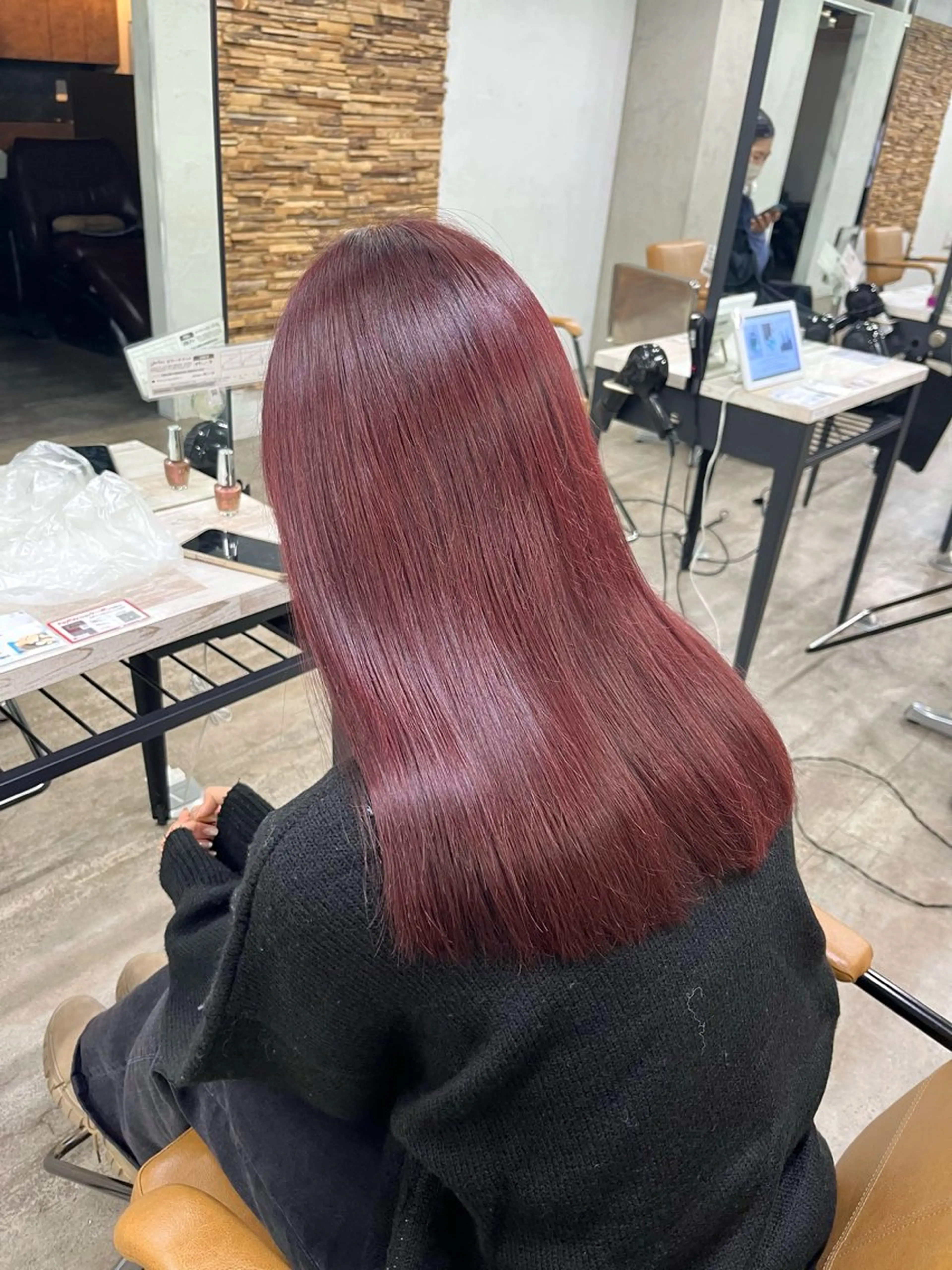 カラー2回で透明感up💜ブリーチなしダブルカラーの写真